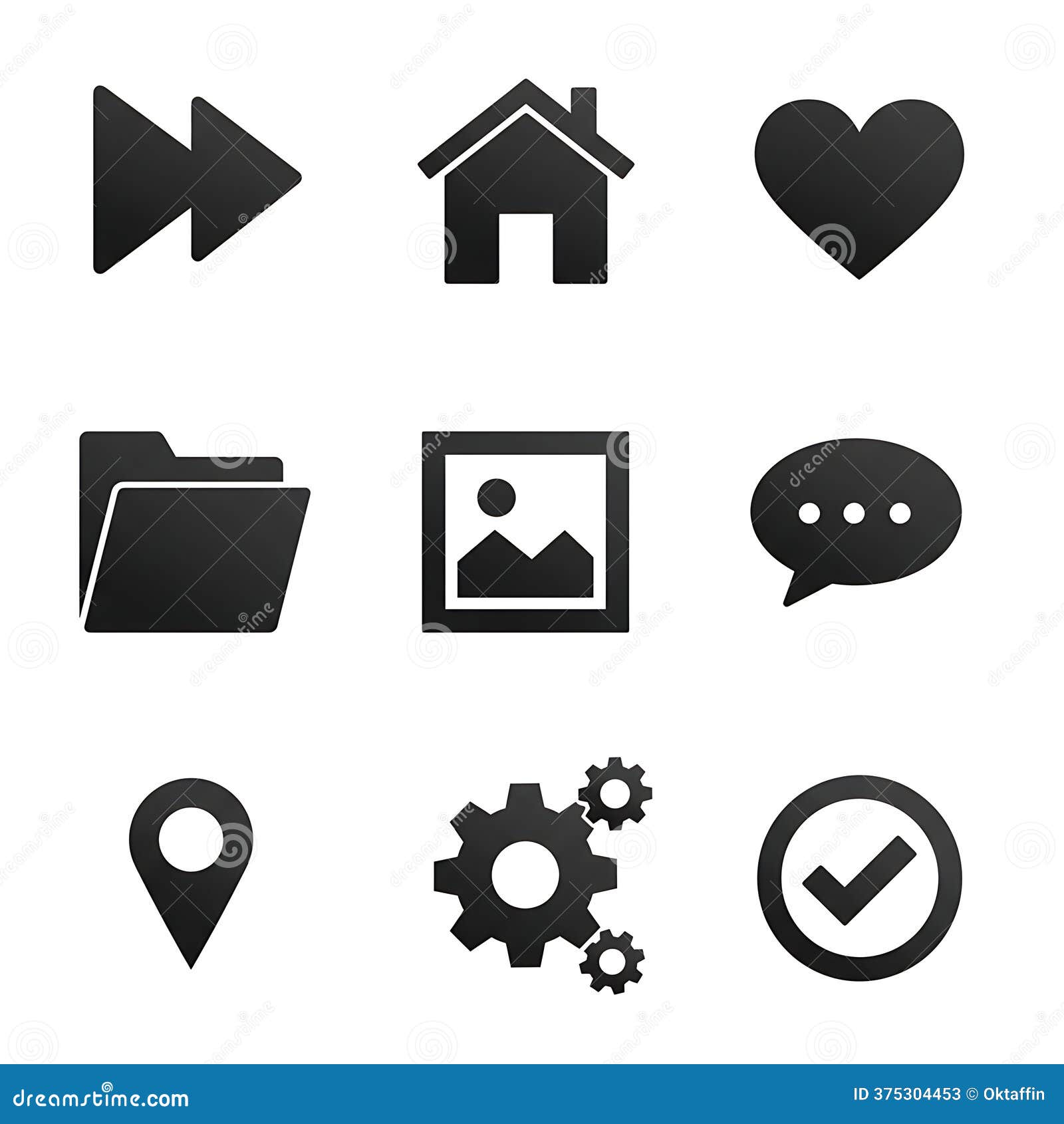 AI-Generated Icon Set stock illustration. Illustration of development -  375304453