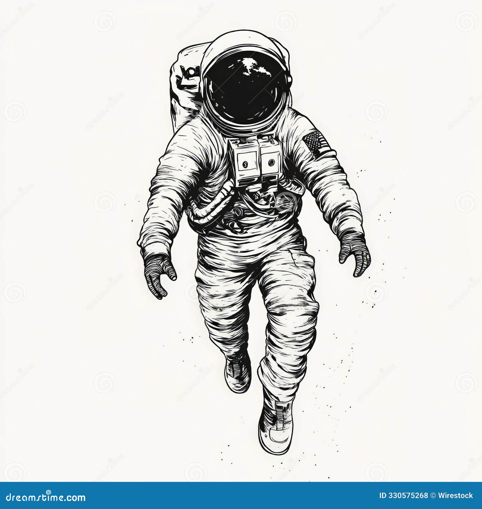 AI Generated Illustration of an Astronaut in a Spacesuit with a Starry  Reflection on the Helmet Stock Illustration - Illustration of generative,  cosmic: 330575268, image size:1600x1690