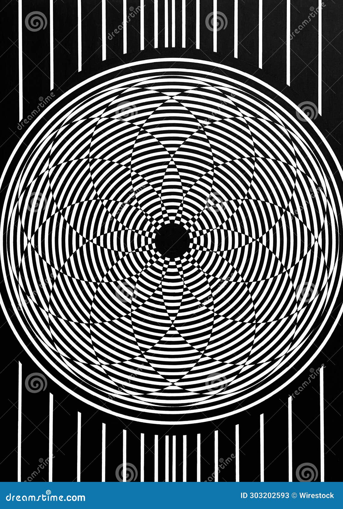 ai generated  of a black and white abstract mesmerizing swirl-like pattern