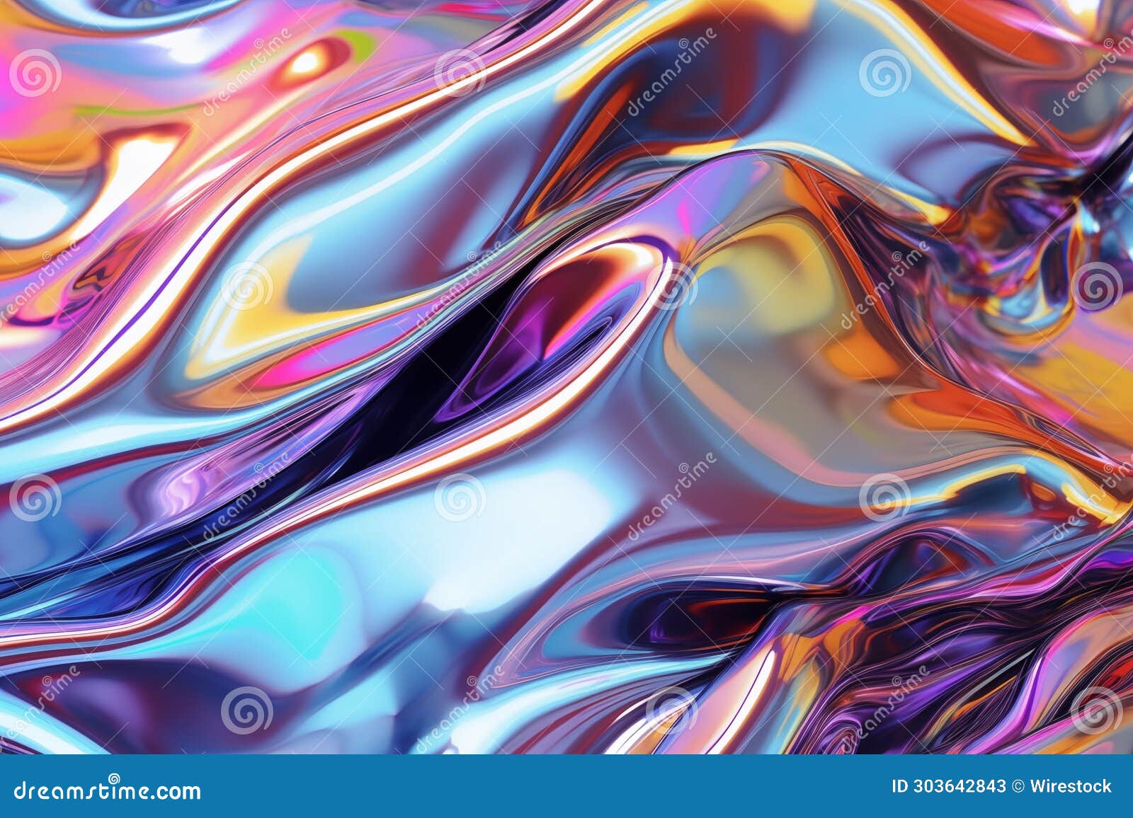 AI-generated Illustration of a Colorful Metallic Foil Texture for a