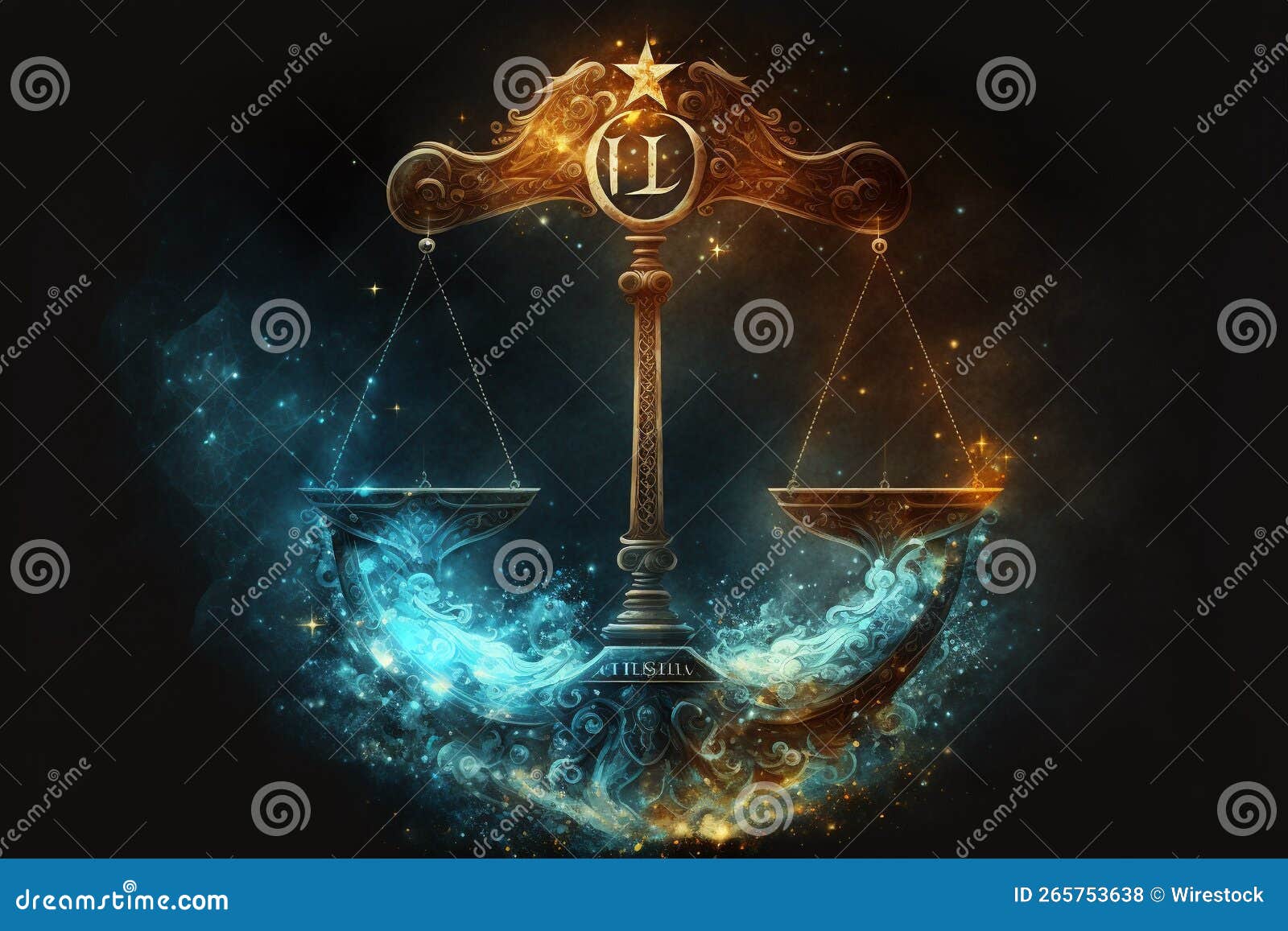 ai generated  of libra astrological sign with galaxy background horoscope, spirituality