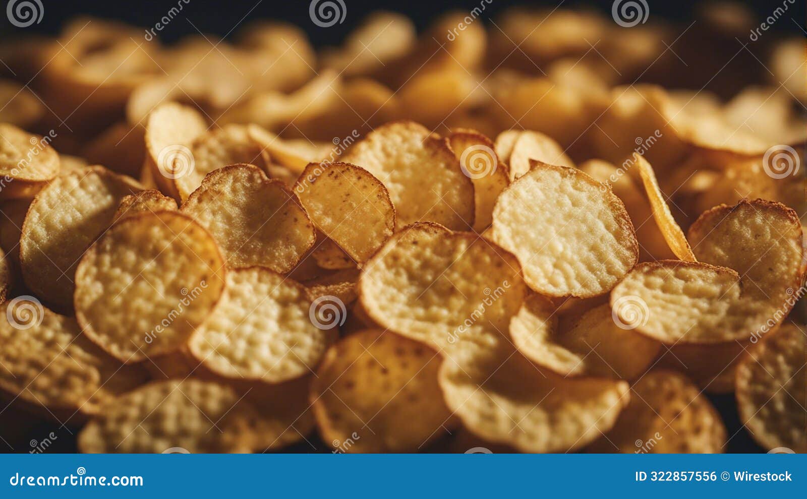 ai generated  of potato chips on a stack