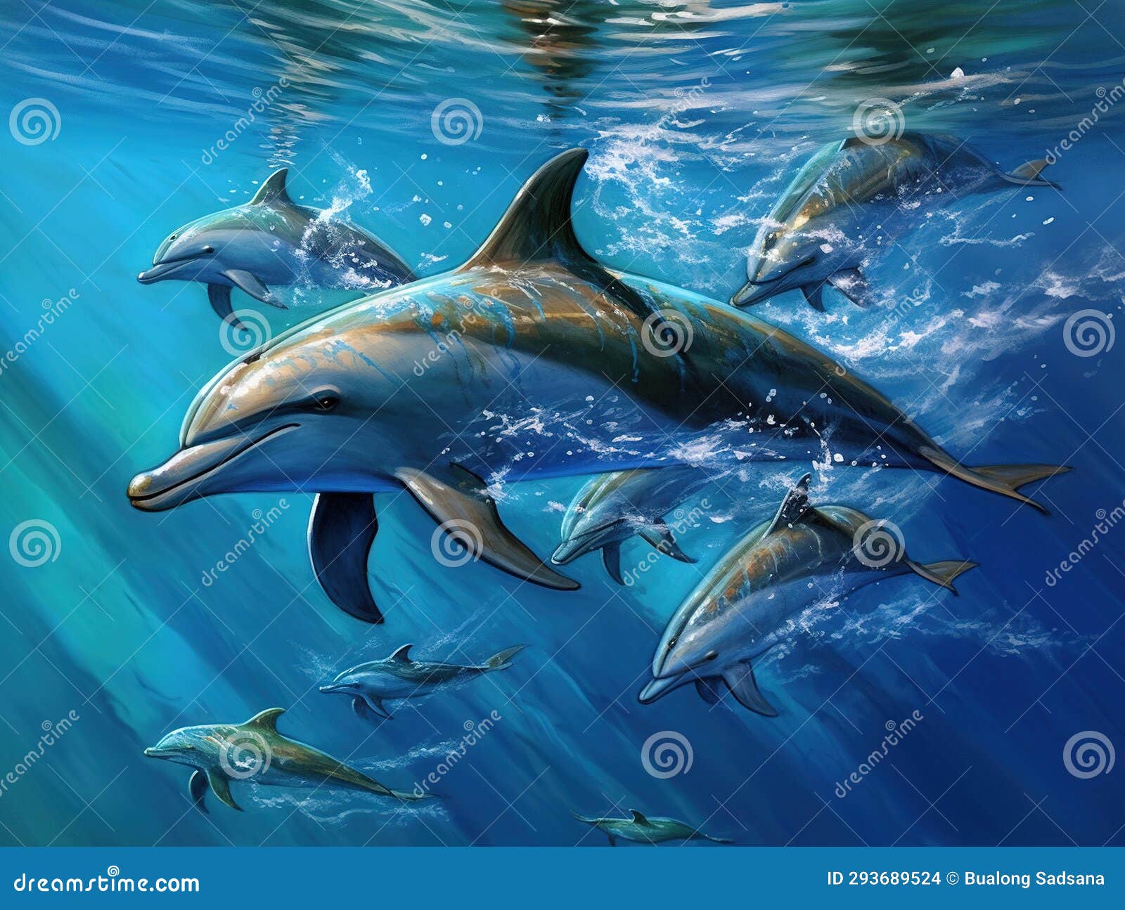 Dolphin Wind Spinner Sublimation Graphic by daryaboska · Creative