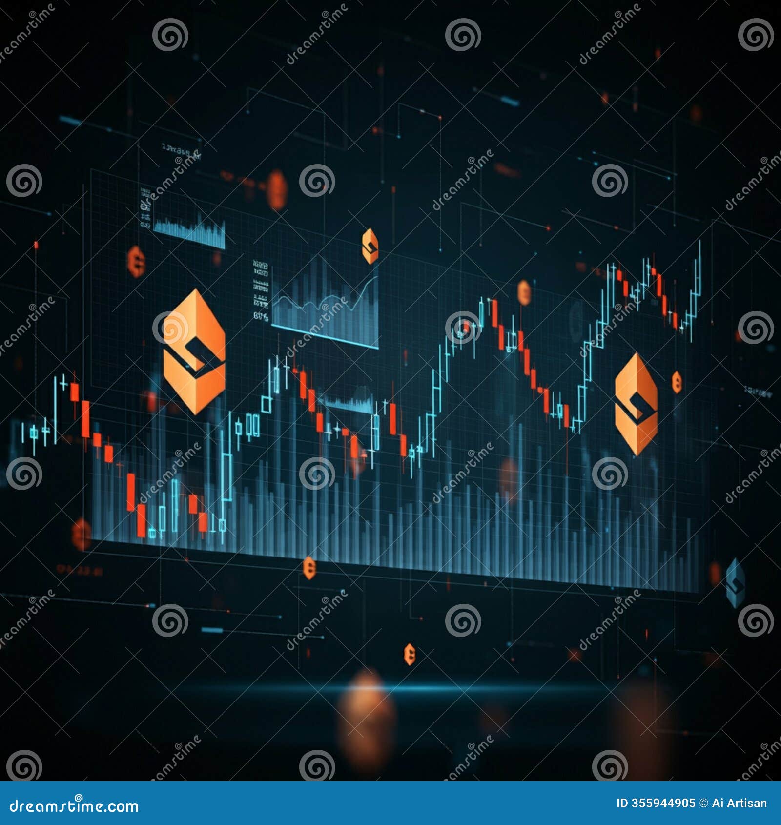ai-generated image: chart depicting growth and success