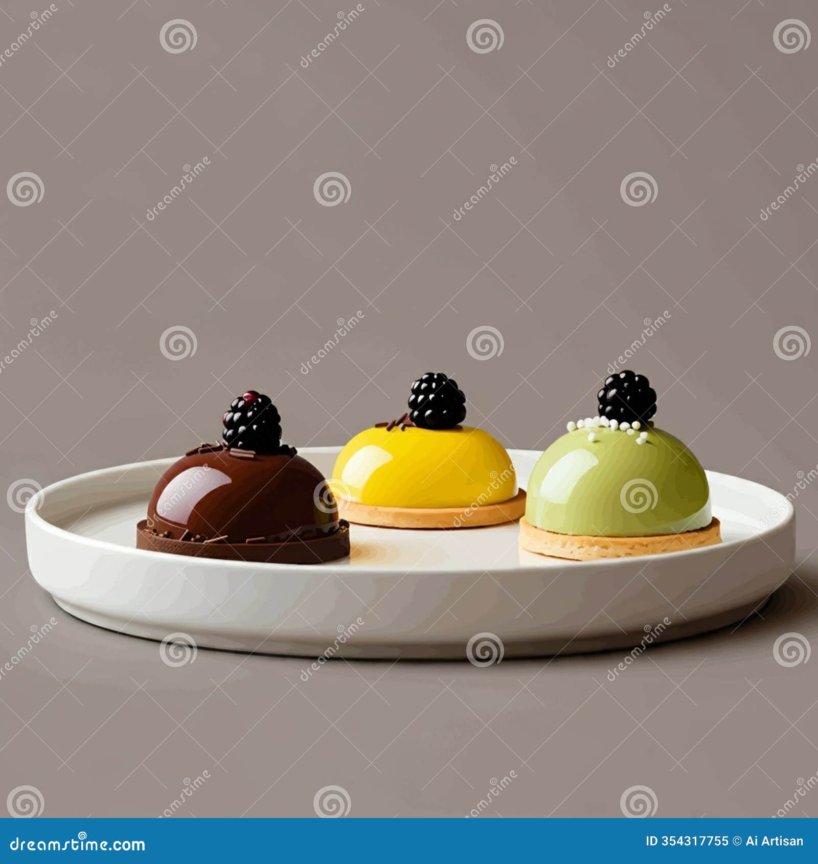 ai-generated image of colorful macarons and fresh raspberries on a tiered platter
