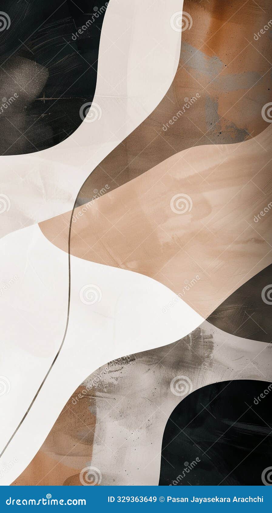 curved lines in neutral tones