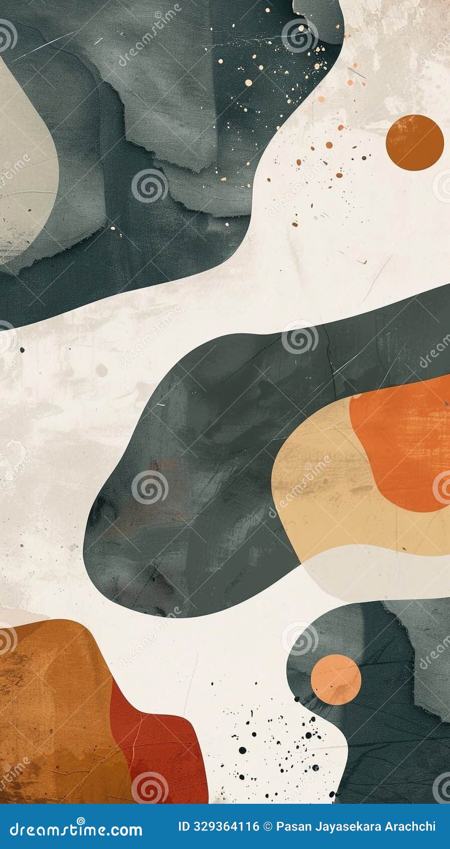 organic s intertwining in muted colors