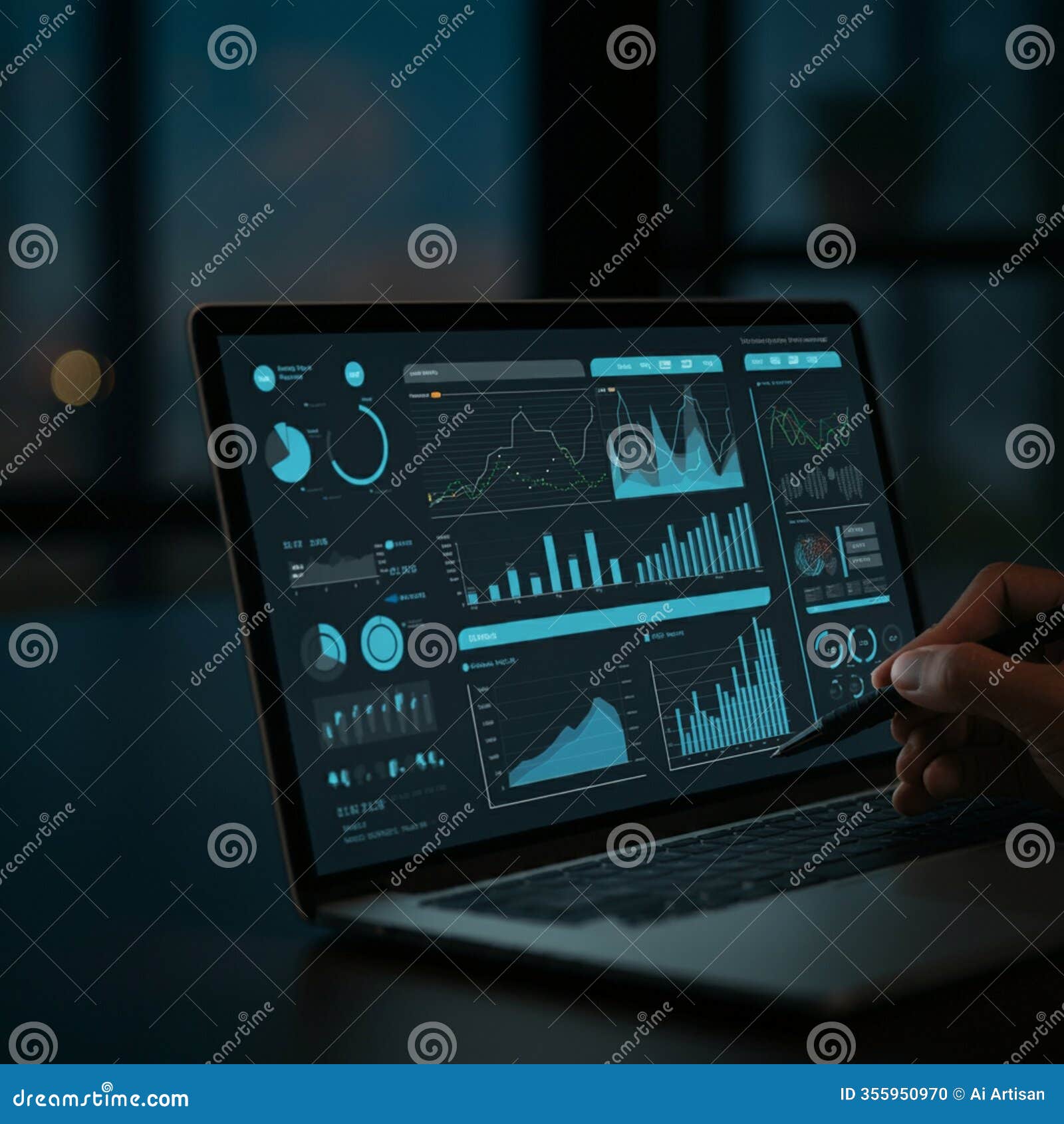 ai-generated image: dynamic business chart with clear data trends