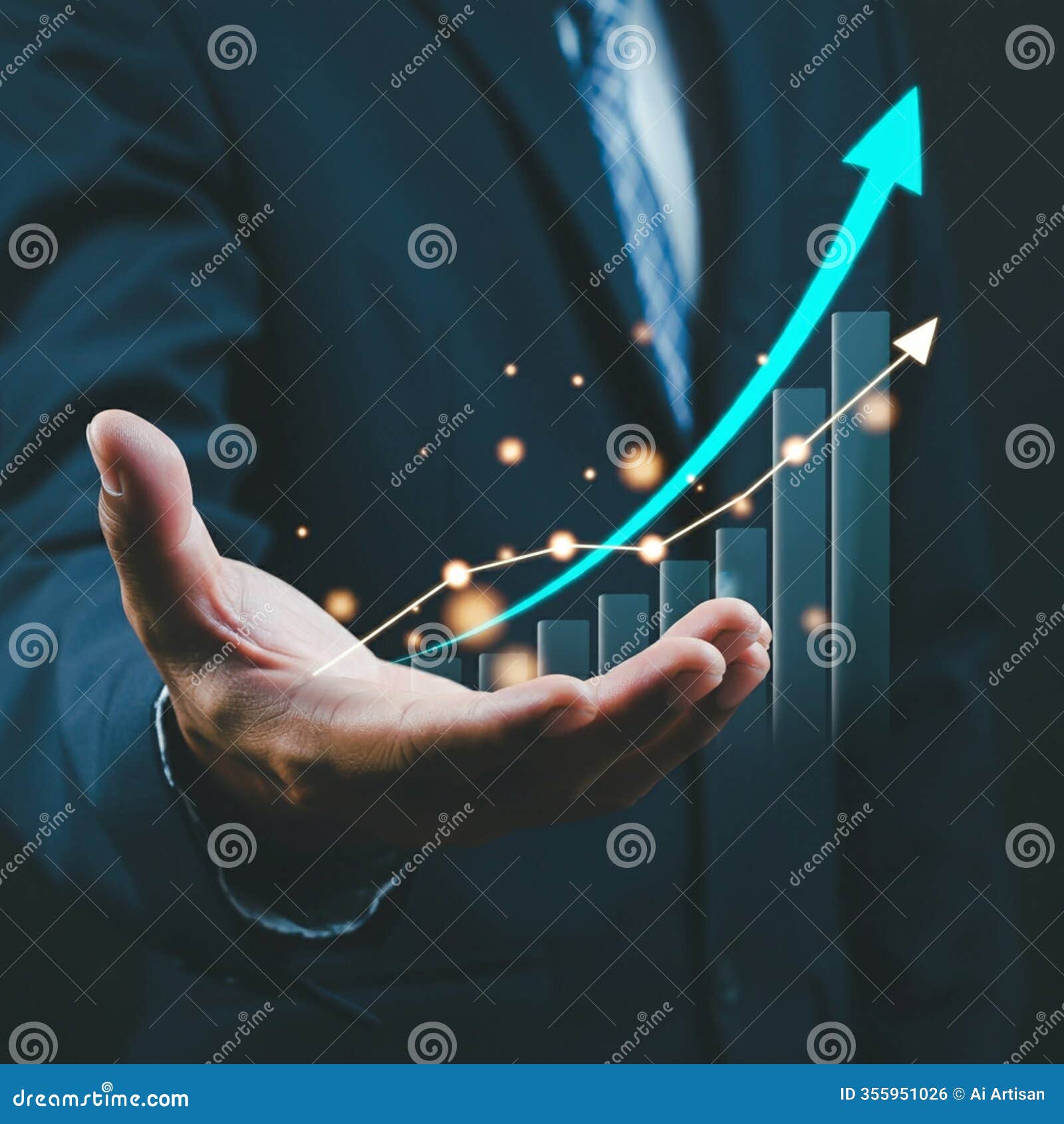 ai-generated image: dynamic business chart with clear data trends