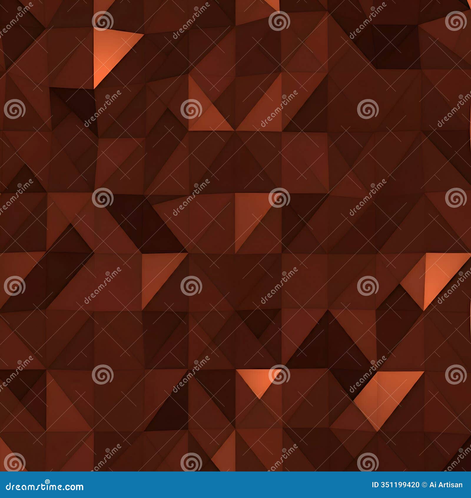 ai generated: pattern of small dark brown triangles