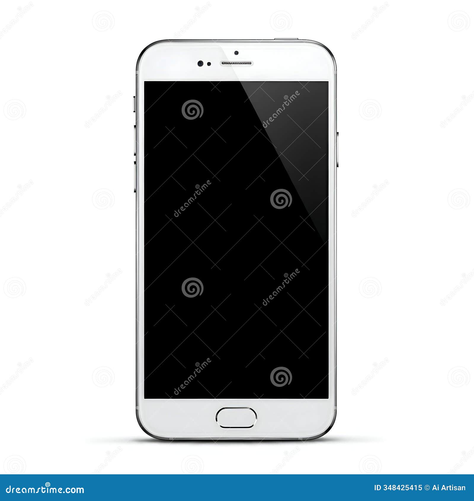 ai white smartphone with sleek black screen 