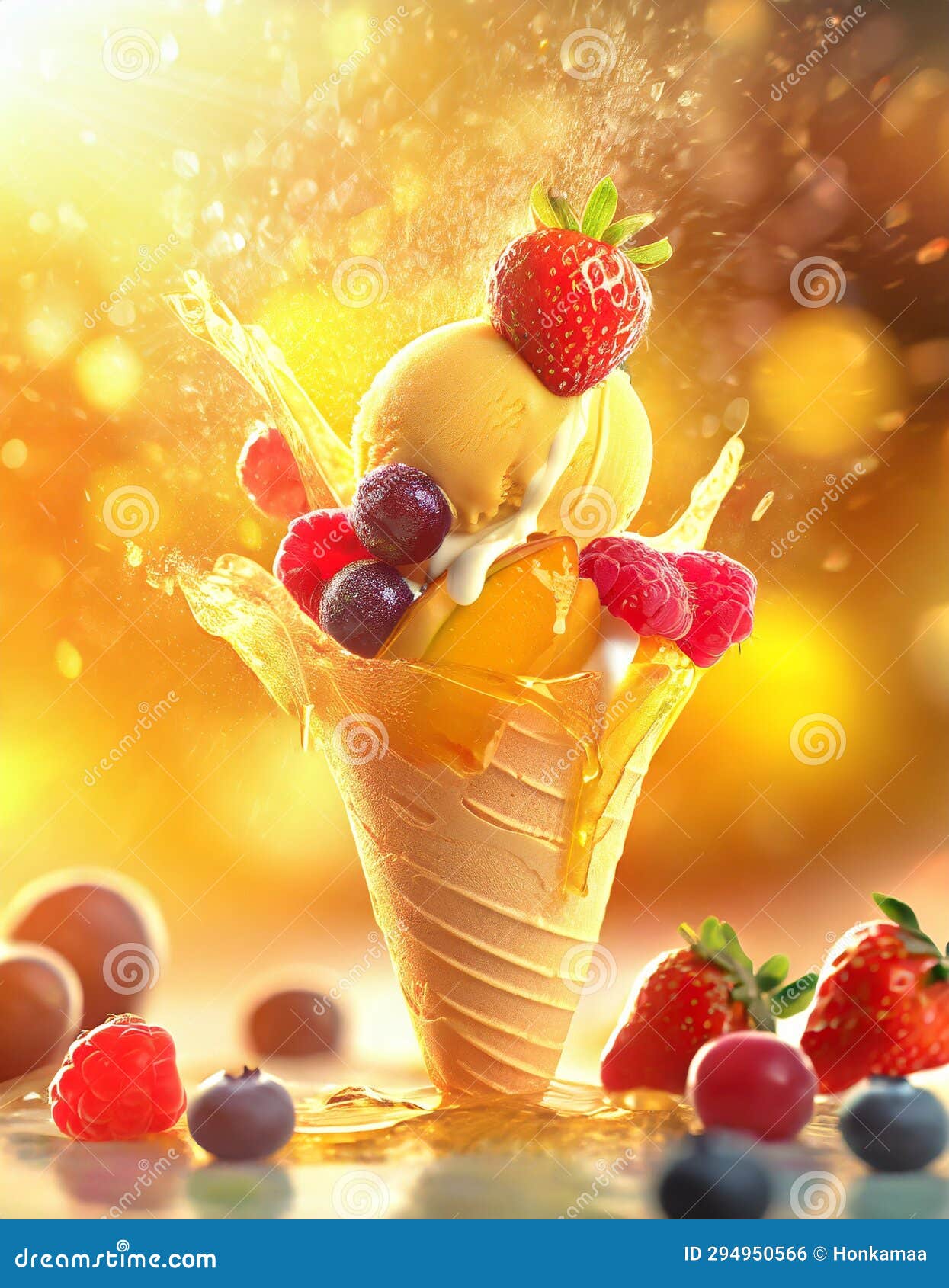 Ice cream explosion stock illustration. Illustration of falling 294950566