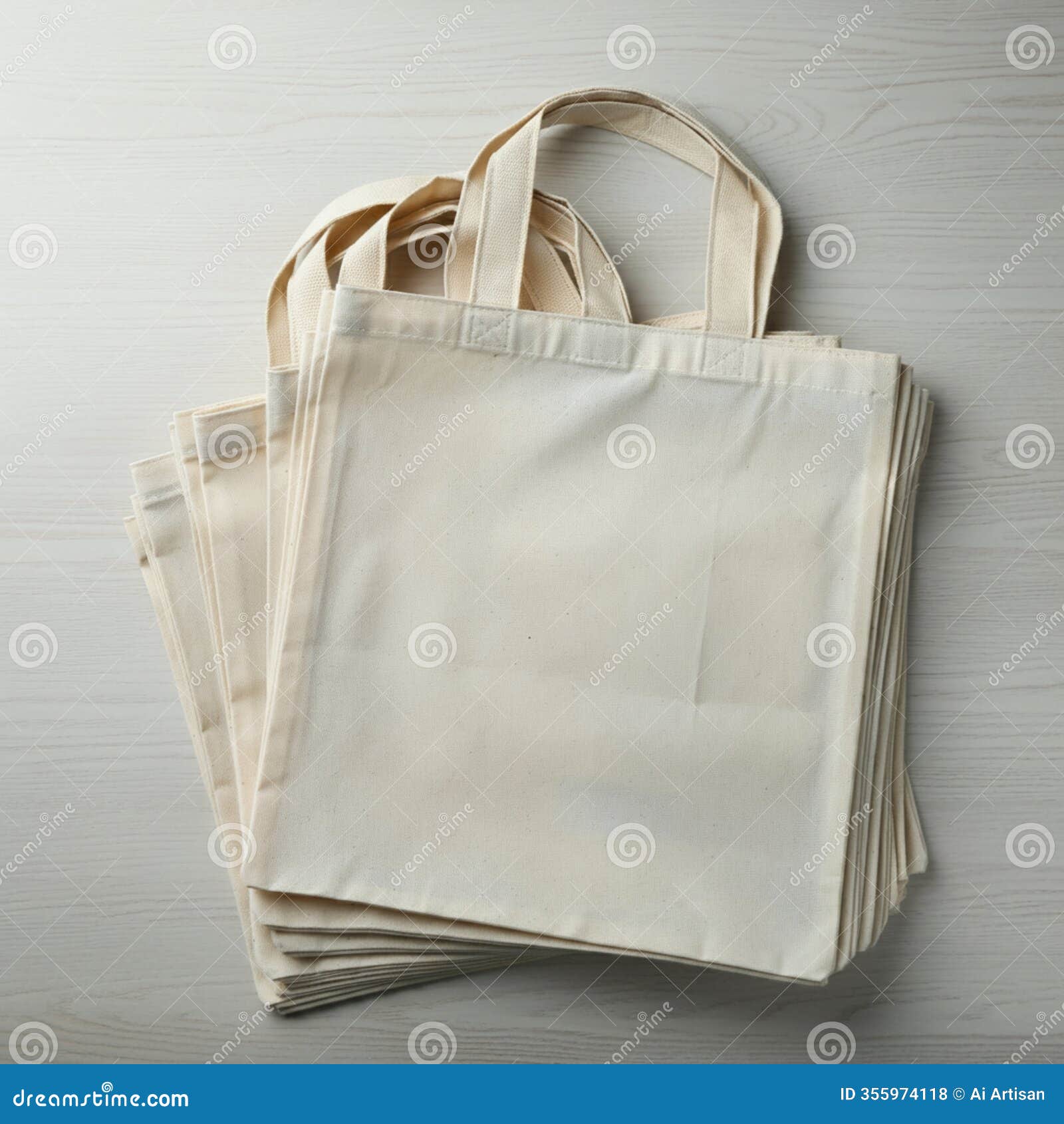ai-generated image: minimalist shopping bag with loop handles
