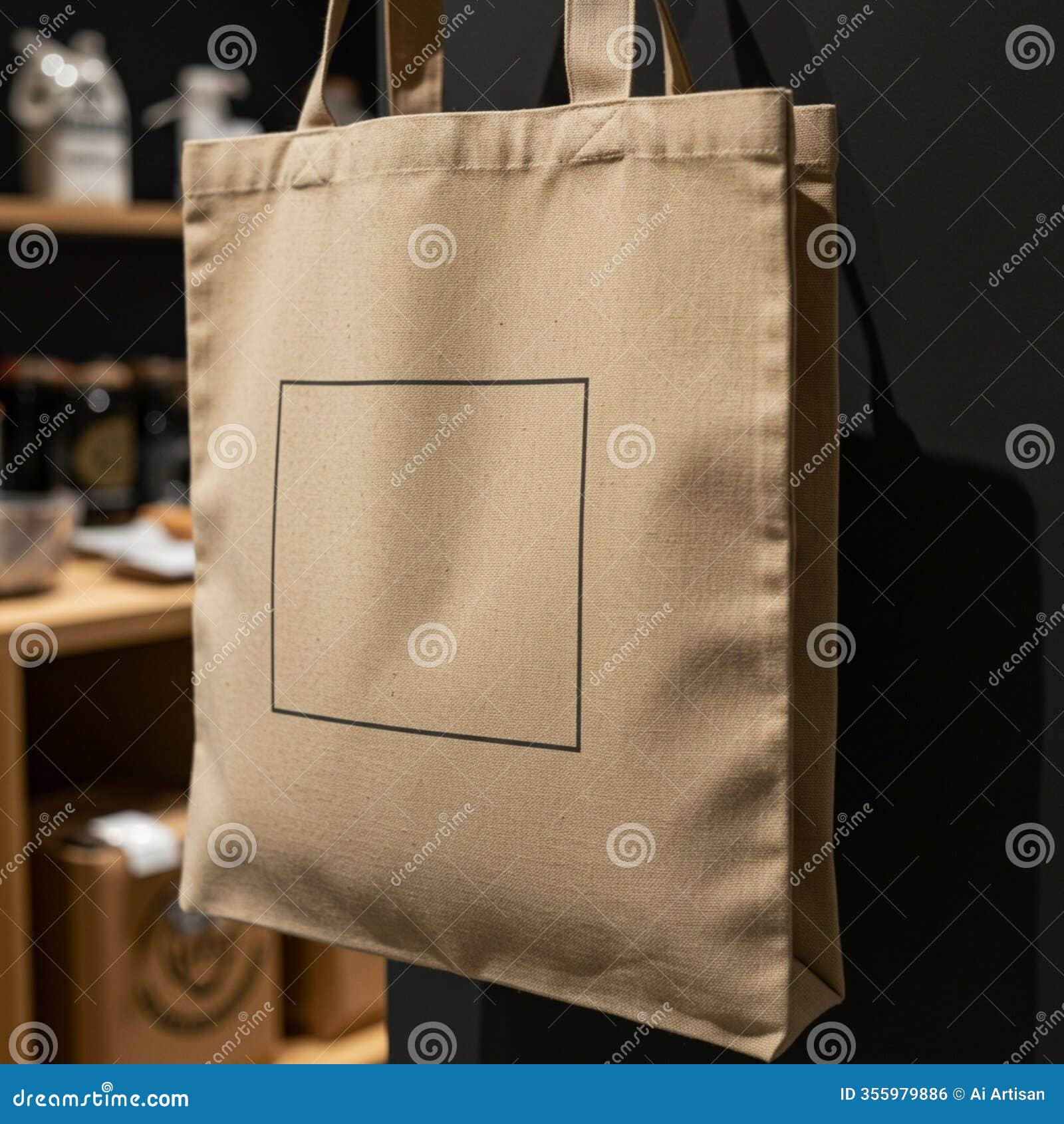 ai-generated image: modern shopping bag with minimalist 