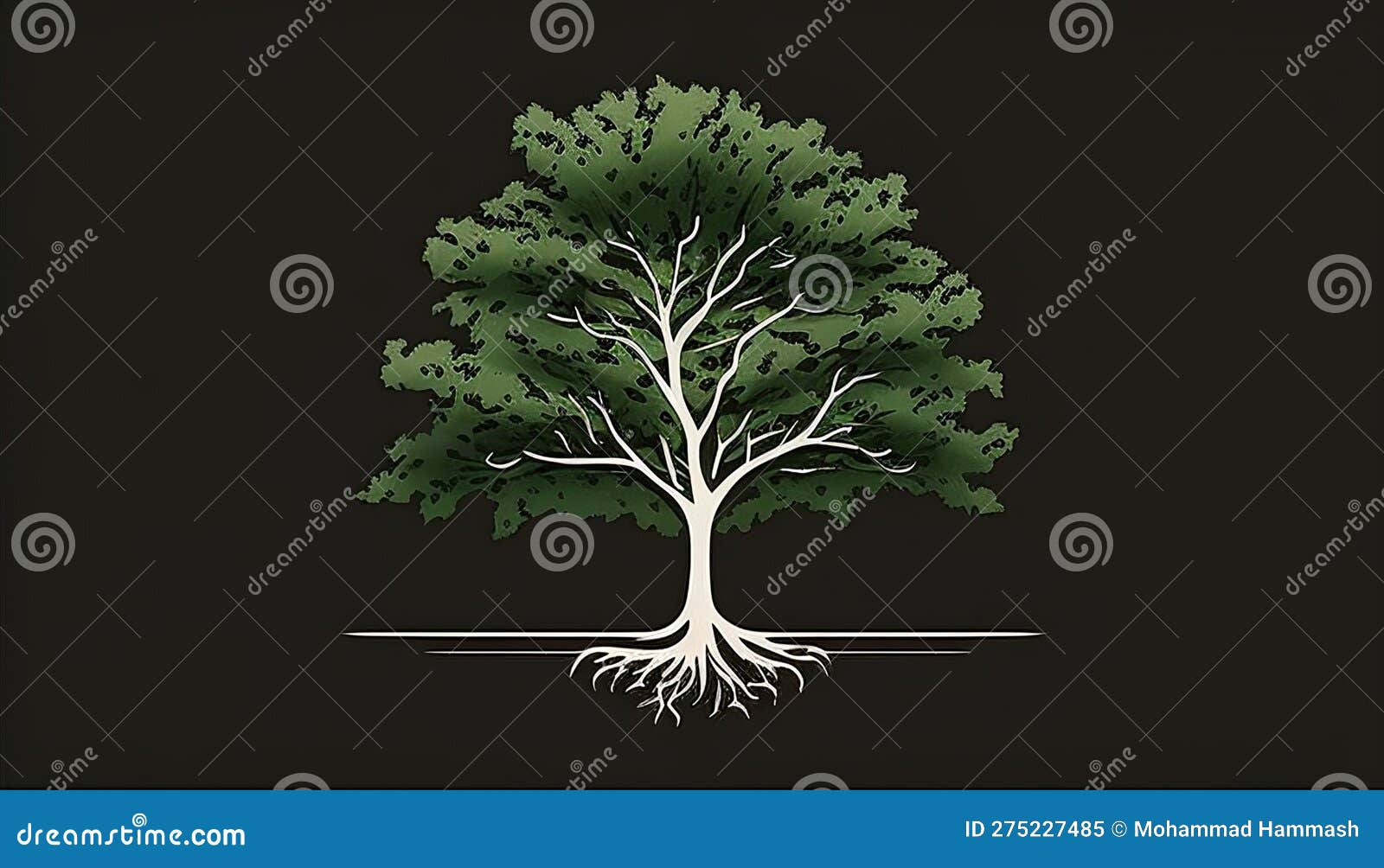 green tree logo: a simple imagery of nature's beauty, made with generative ai