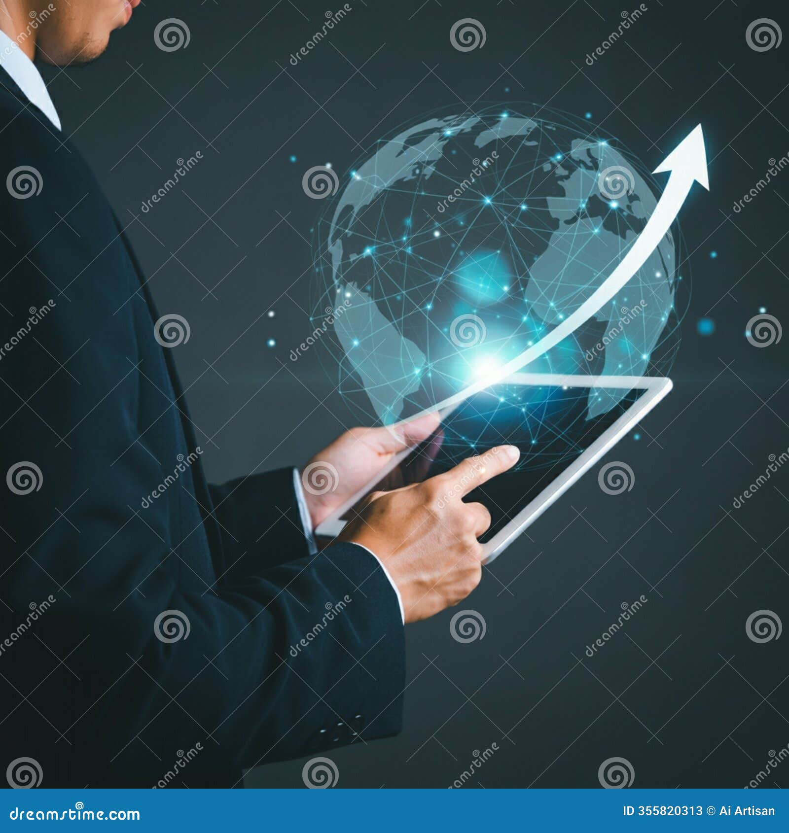 ai-generated image: person interacting with glowing futuristic interface and circuit board