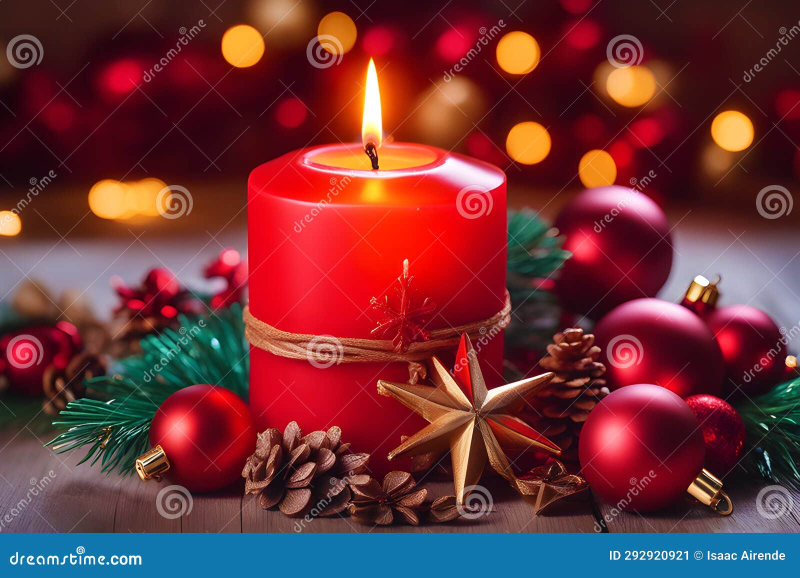 A Captivating Scene Illuminated by the Soft, Flickering Light of Red