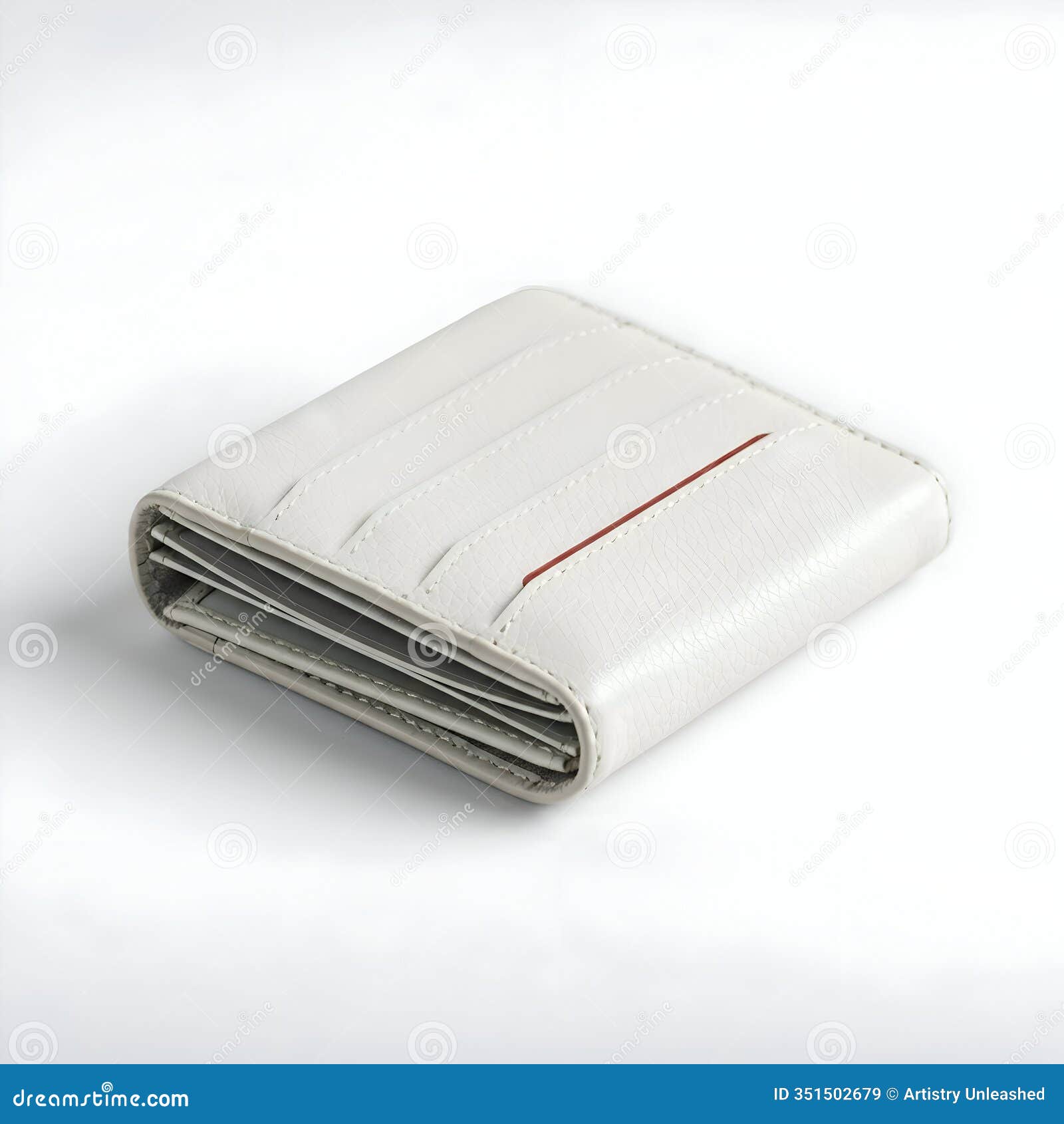 ai-generated image of light beige leather folded wallet