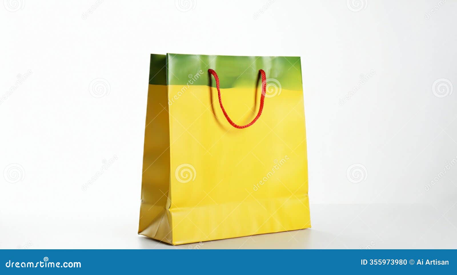 ai-generated image: minimalist shopping bag with loop handles