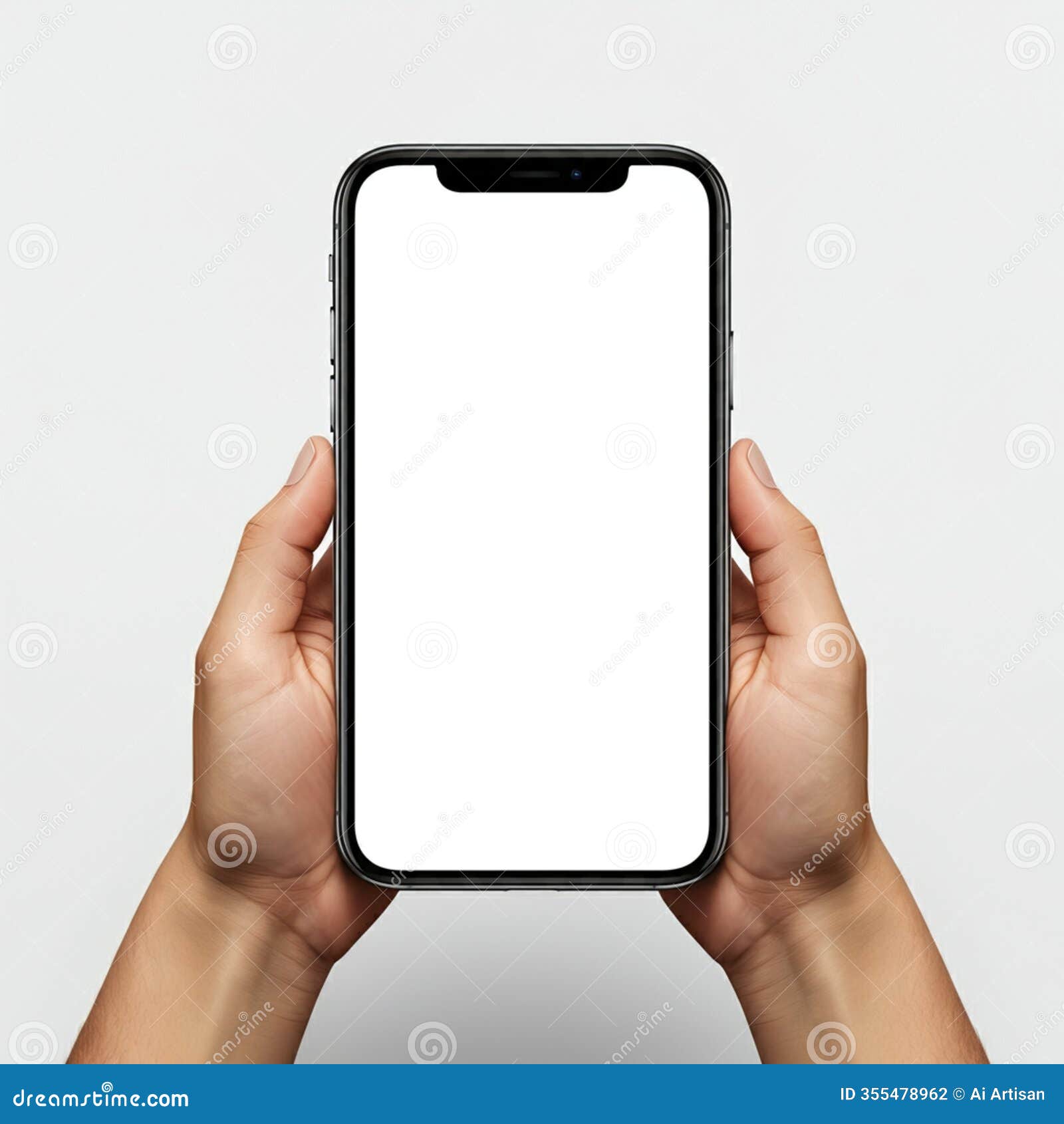 ai-generated image of a mobile phone mockup on a simple background