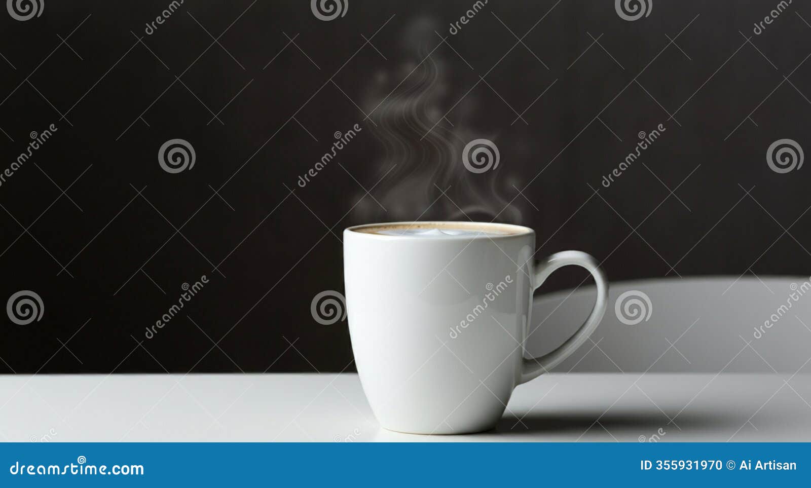 ai-generated image: steaming cup of coffee in a cozy setting