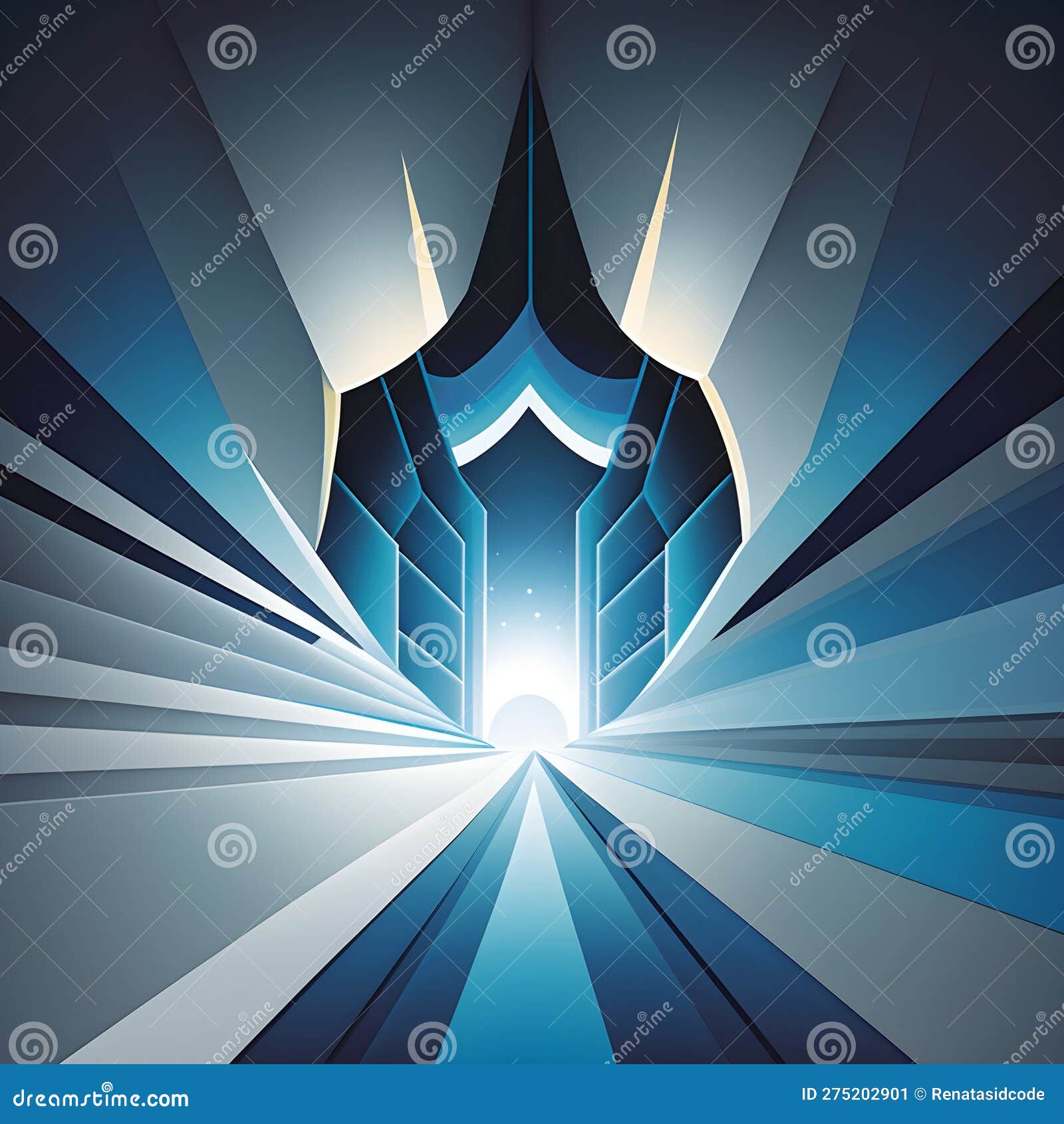 Abstract Blue and White Light Spectrum Llustration Vector Stock
