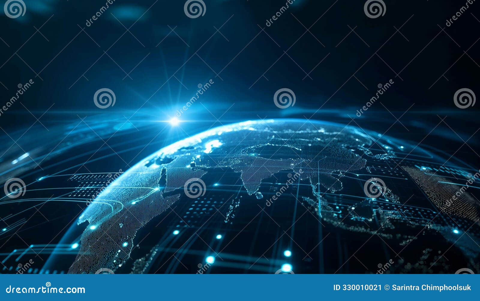 ai generated images of global technology consulting company,communication technology for internet business.