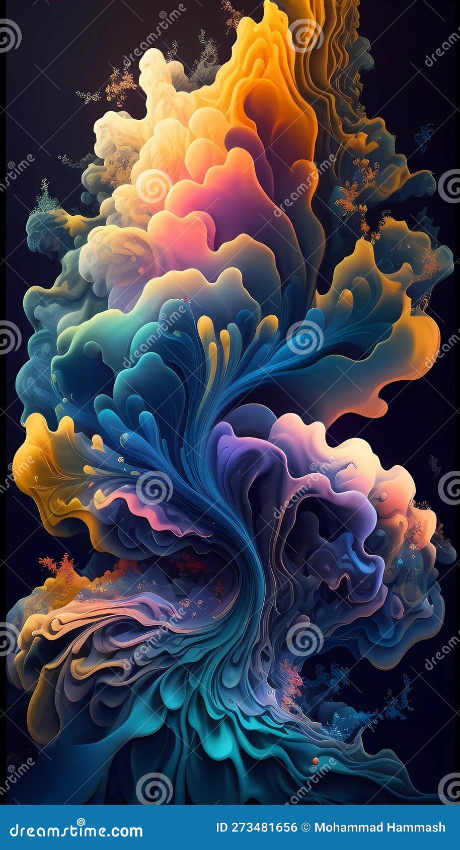 Abstract Wallpaper Render, Made with Generative AI Stock Illustration - Illustration of endless 