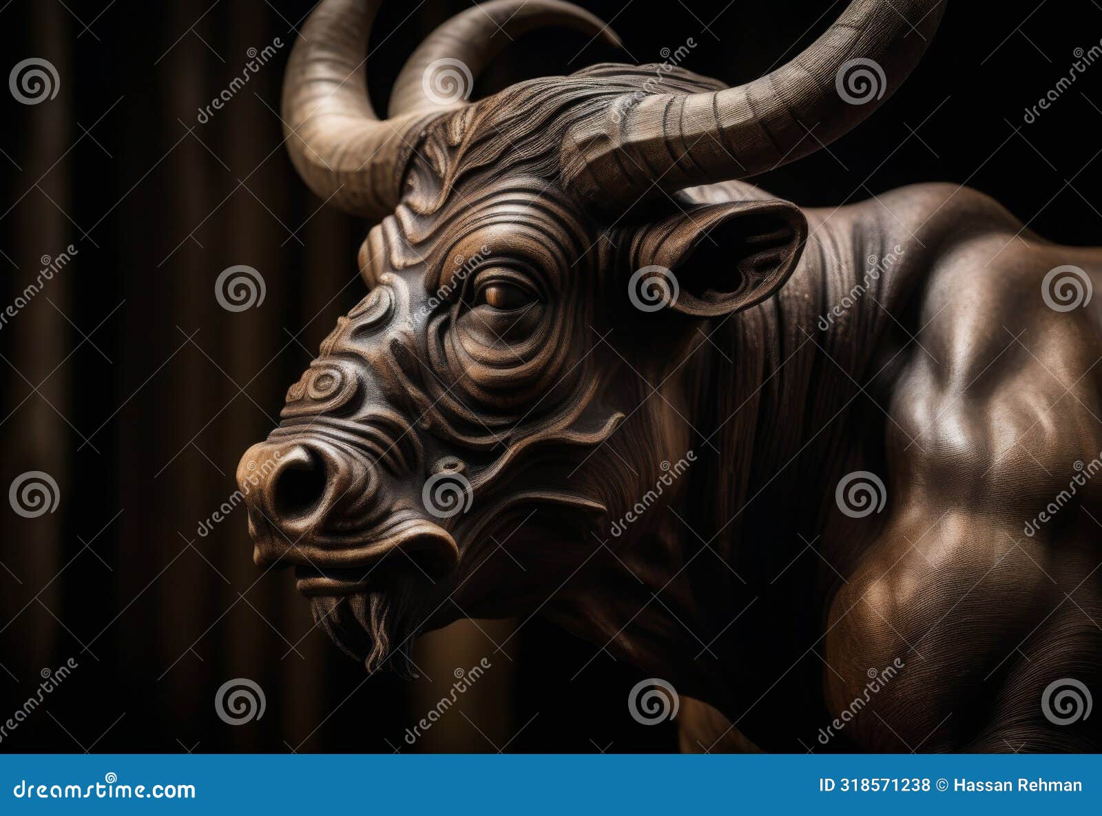 Unveiling the Enigmatic Minotaur through a Captivating Macro Lens Stock 