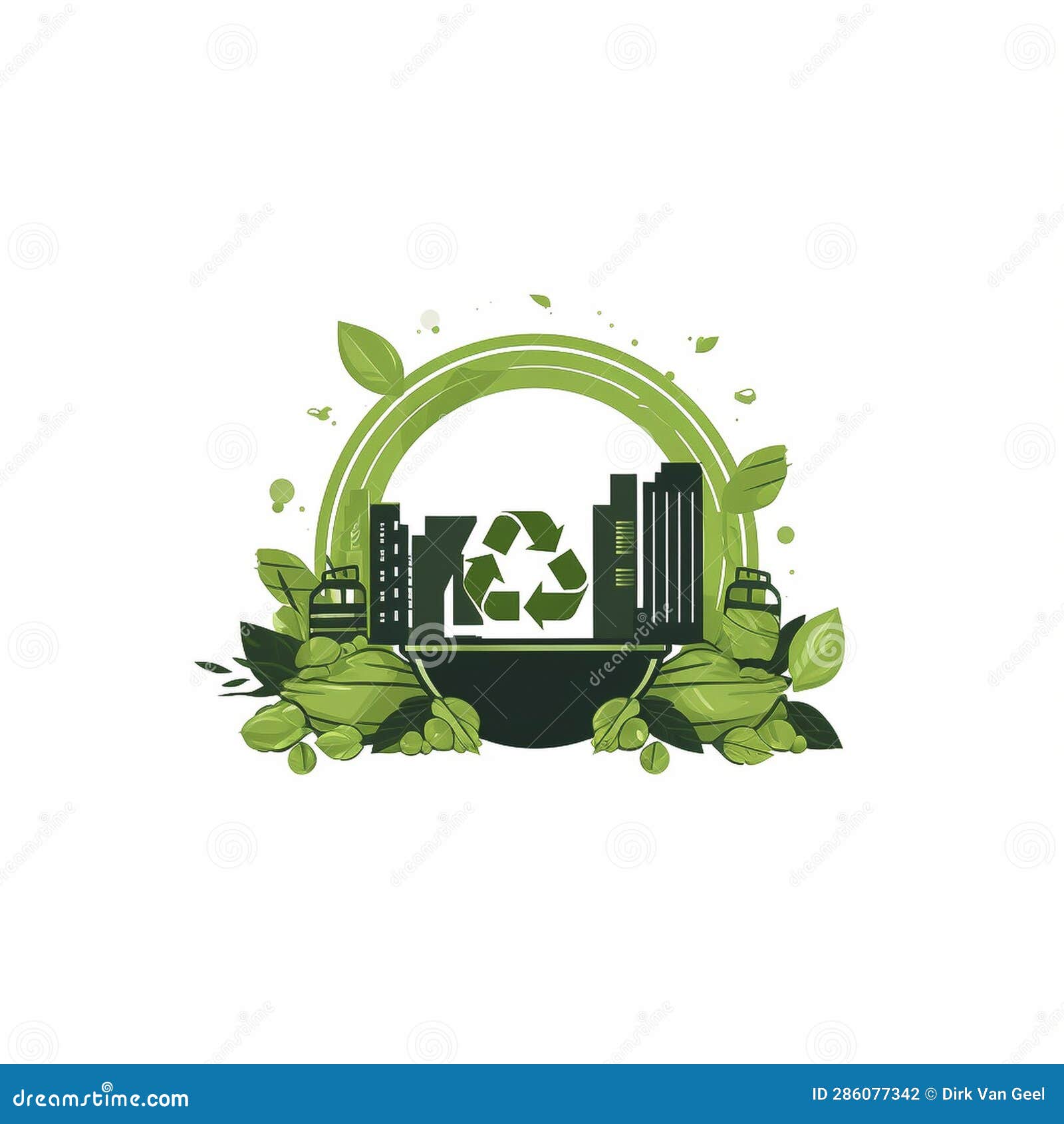 AI Generated, Vector Illustration, Waste Management Company Logo ...