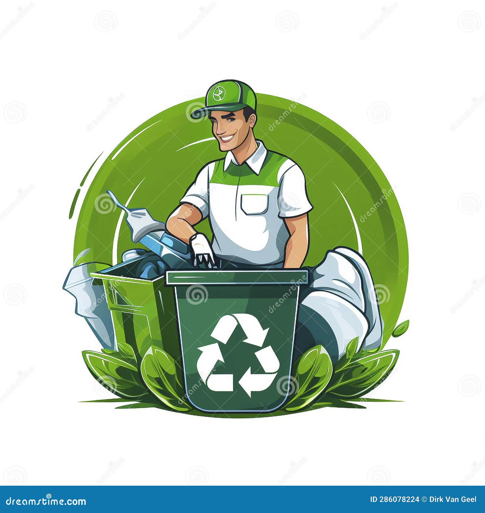 AI Generated, Vector Illustration, Waste Management Company Logo ...