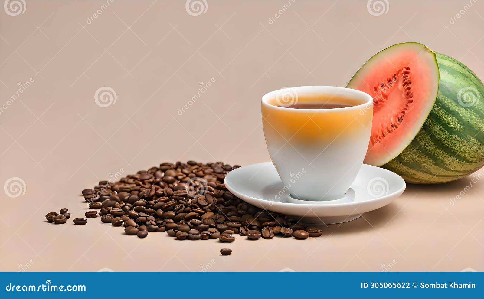 ai-generated yubari melon coffee: japanese fusion of coffee elegance with sweet yubari melon