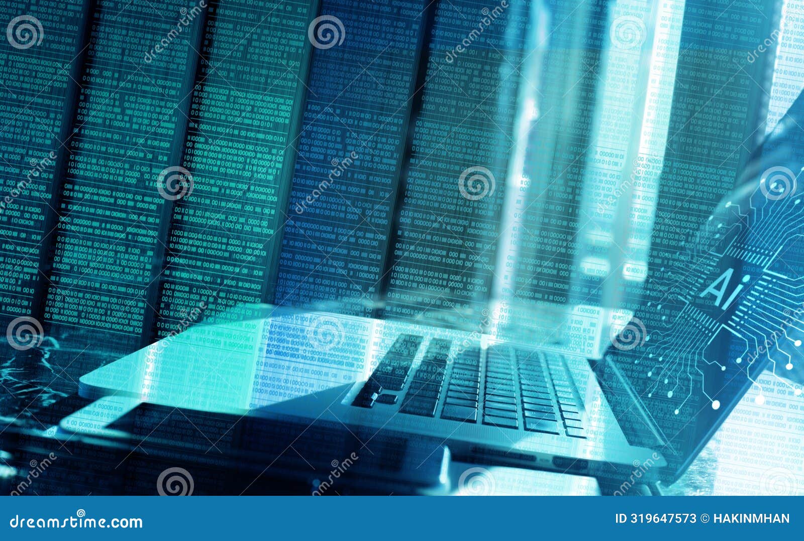 Artificial intelligence ai concept with ai pcb text stock photography