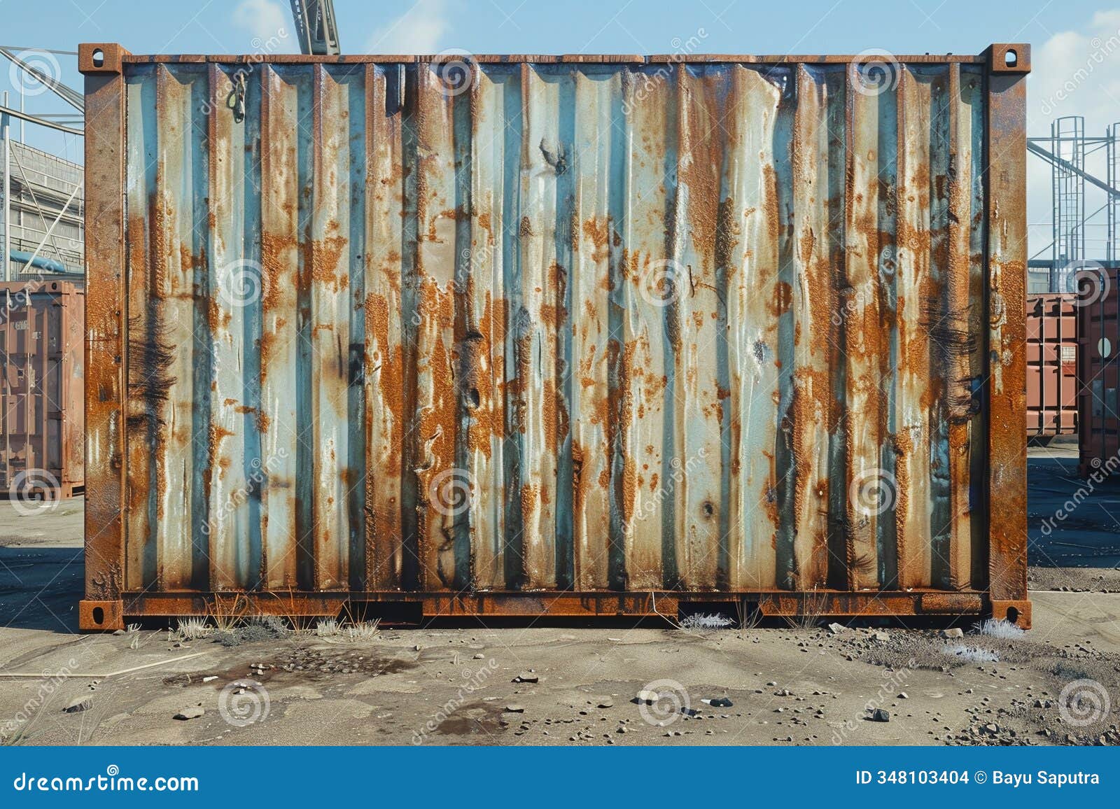 ai generative rusted shipping container