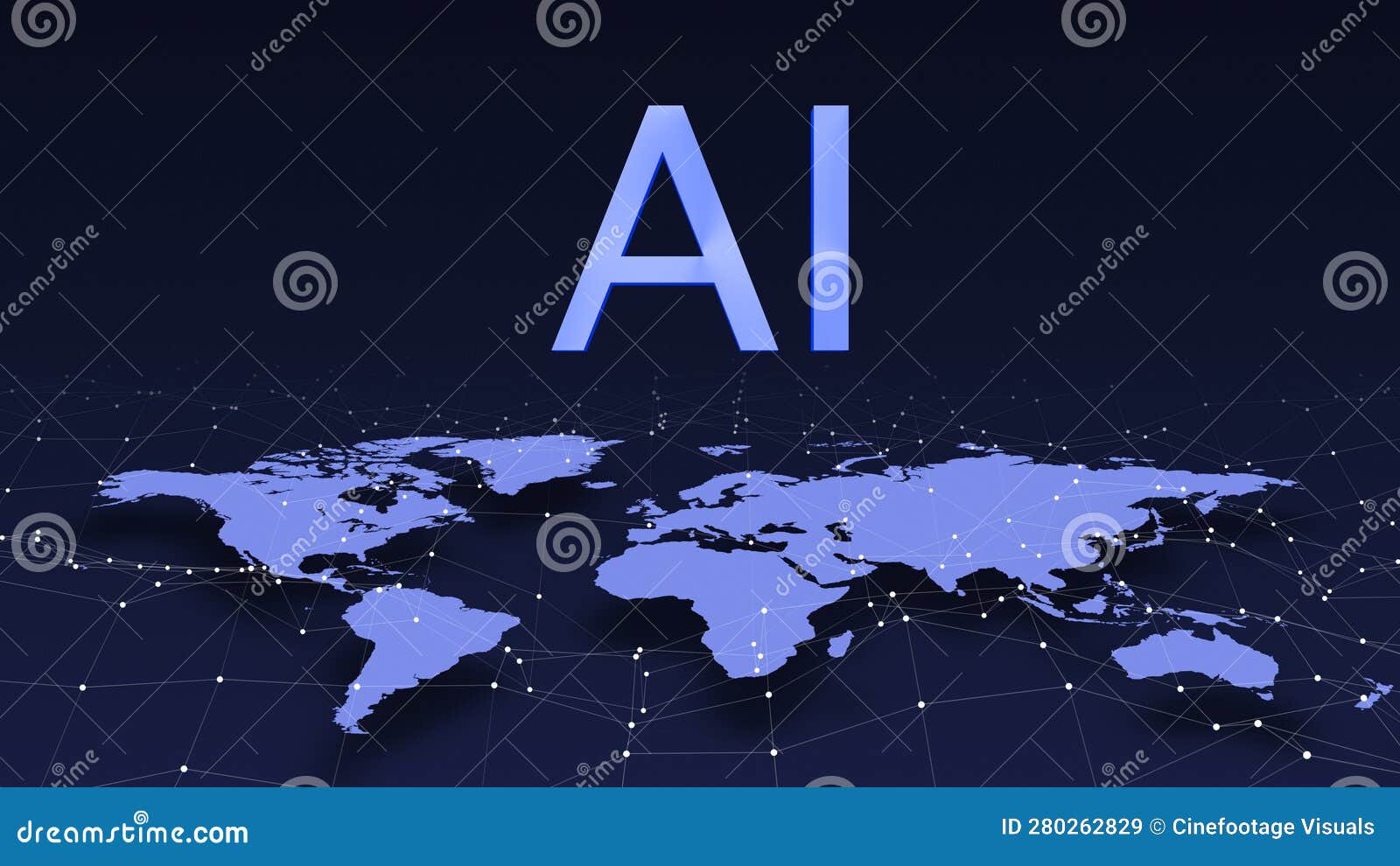 ai globalization concept with world connection