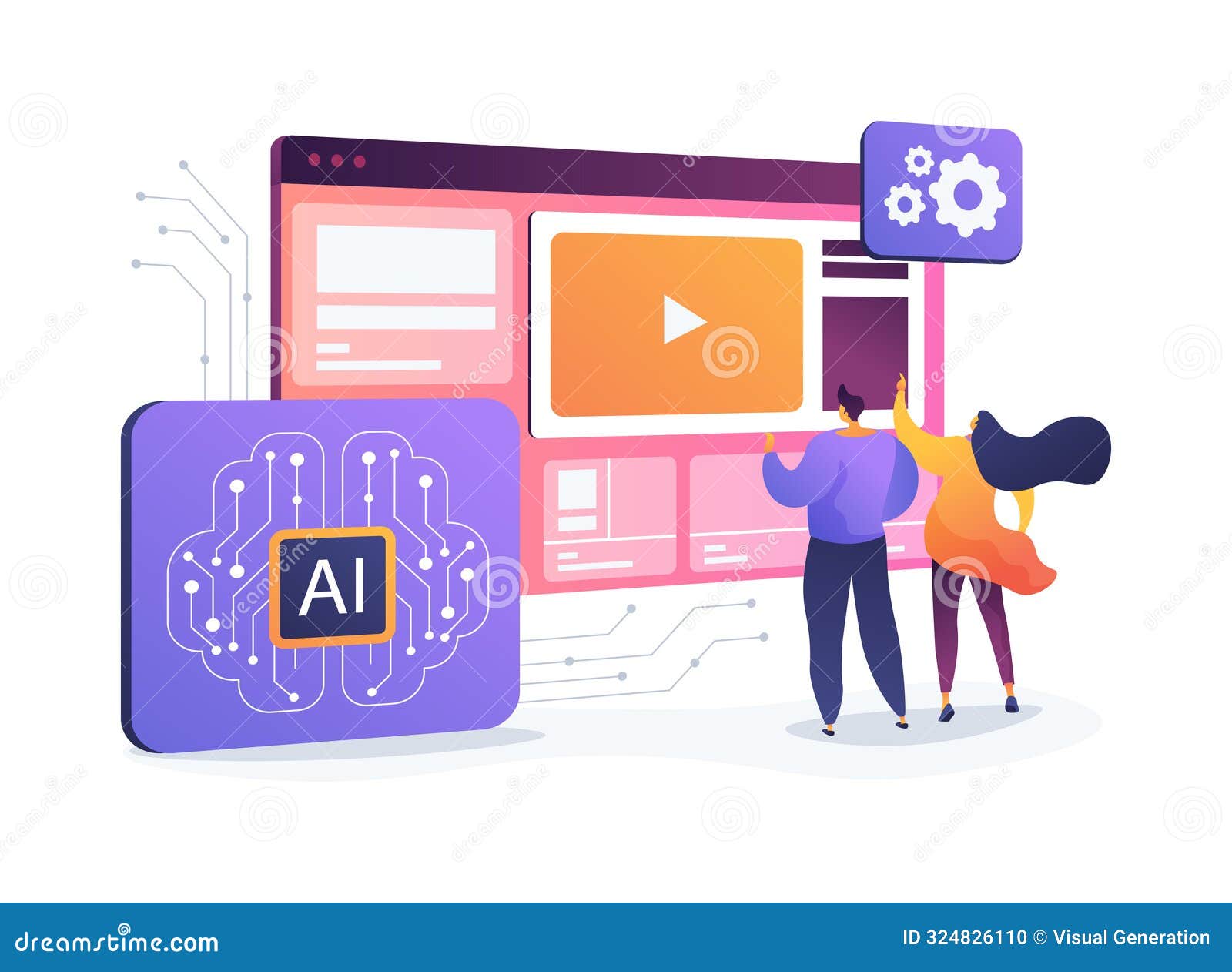 ai-guided self-help customer service abstract concept  .