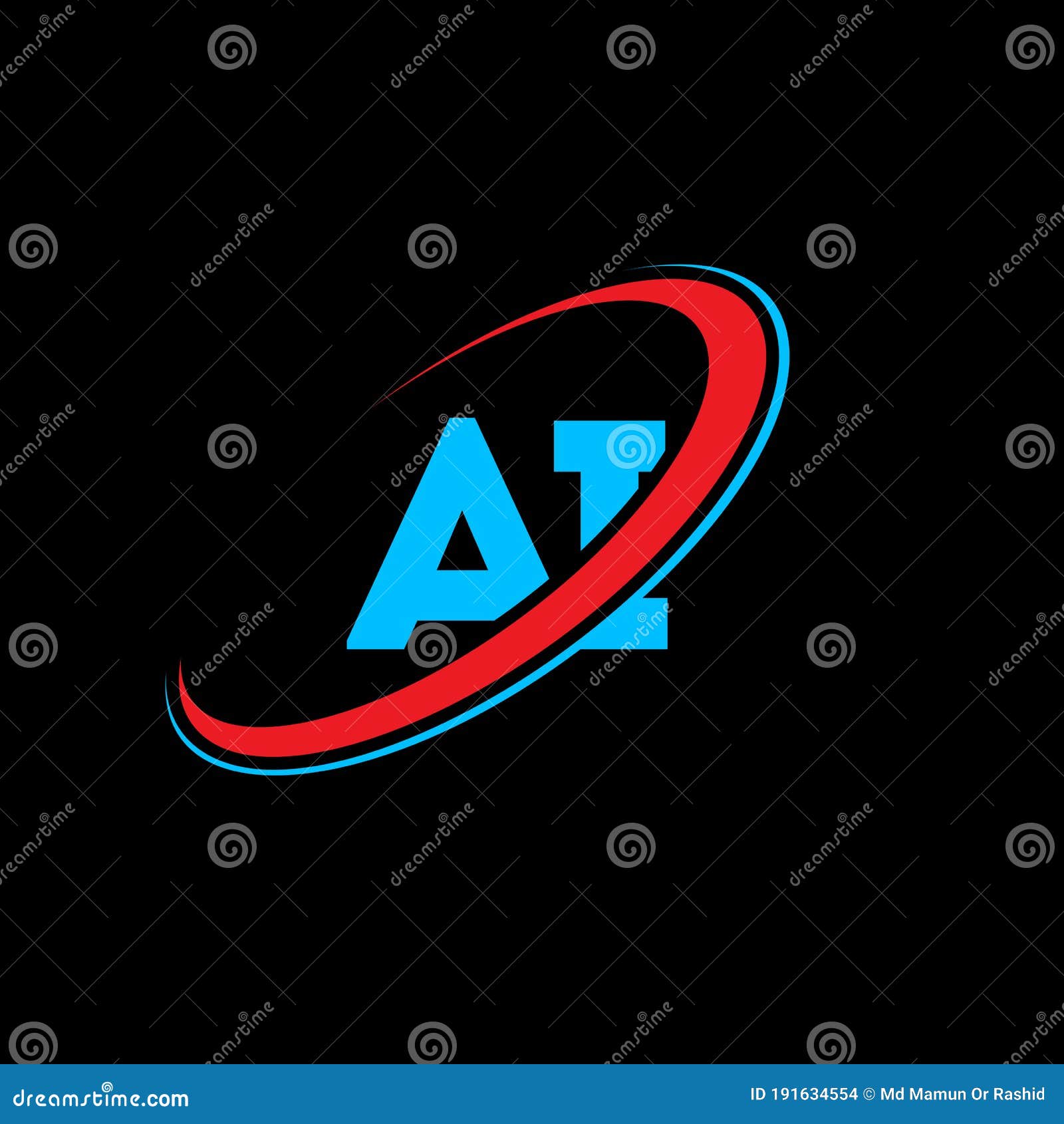 AI a I Letter Logo Design. Initial Letter AI Linked Circle ...