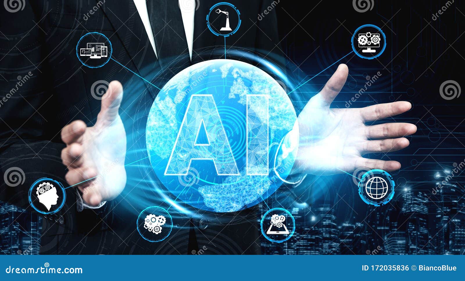 ai learning and artificial intelligence concept