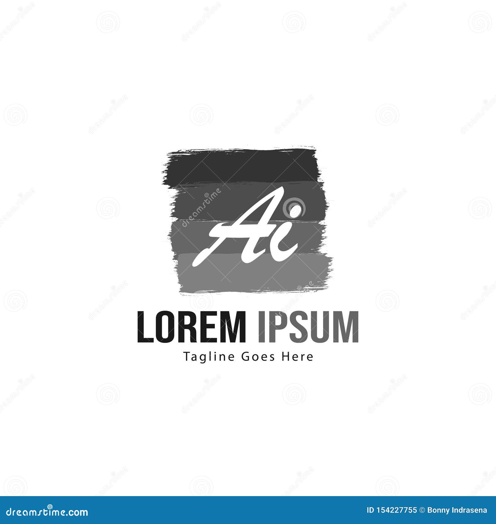 AI Letter Logo Design. Creative Modern AI Letters Icon Illustration