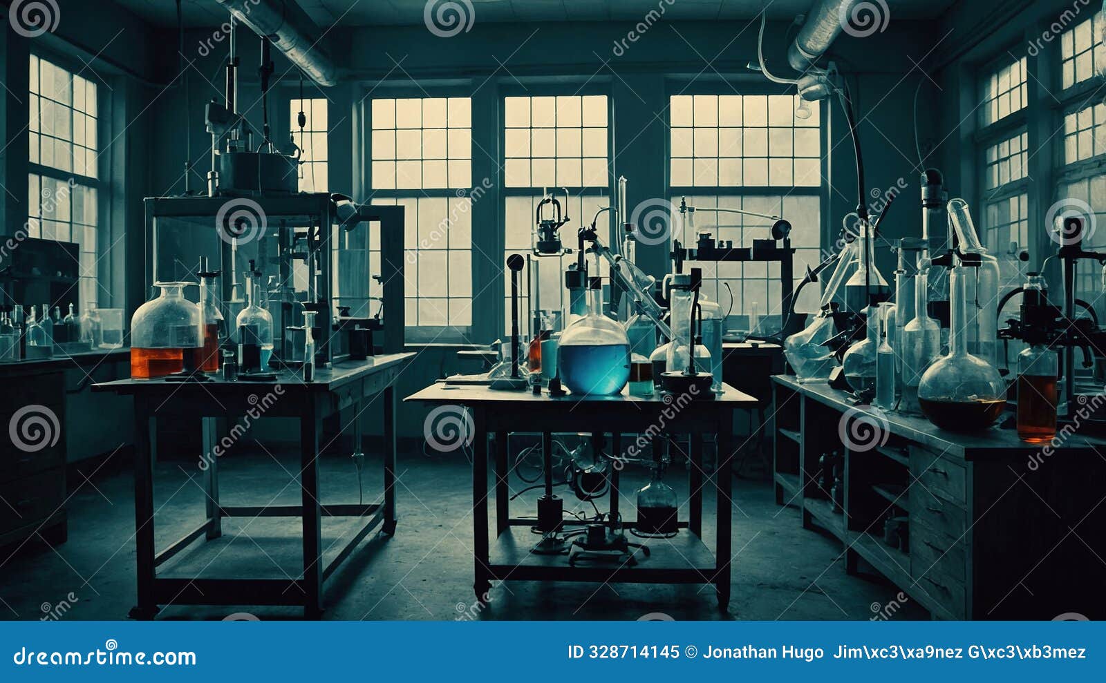 ai old looking chemistry laboratory