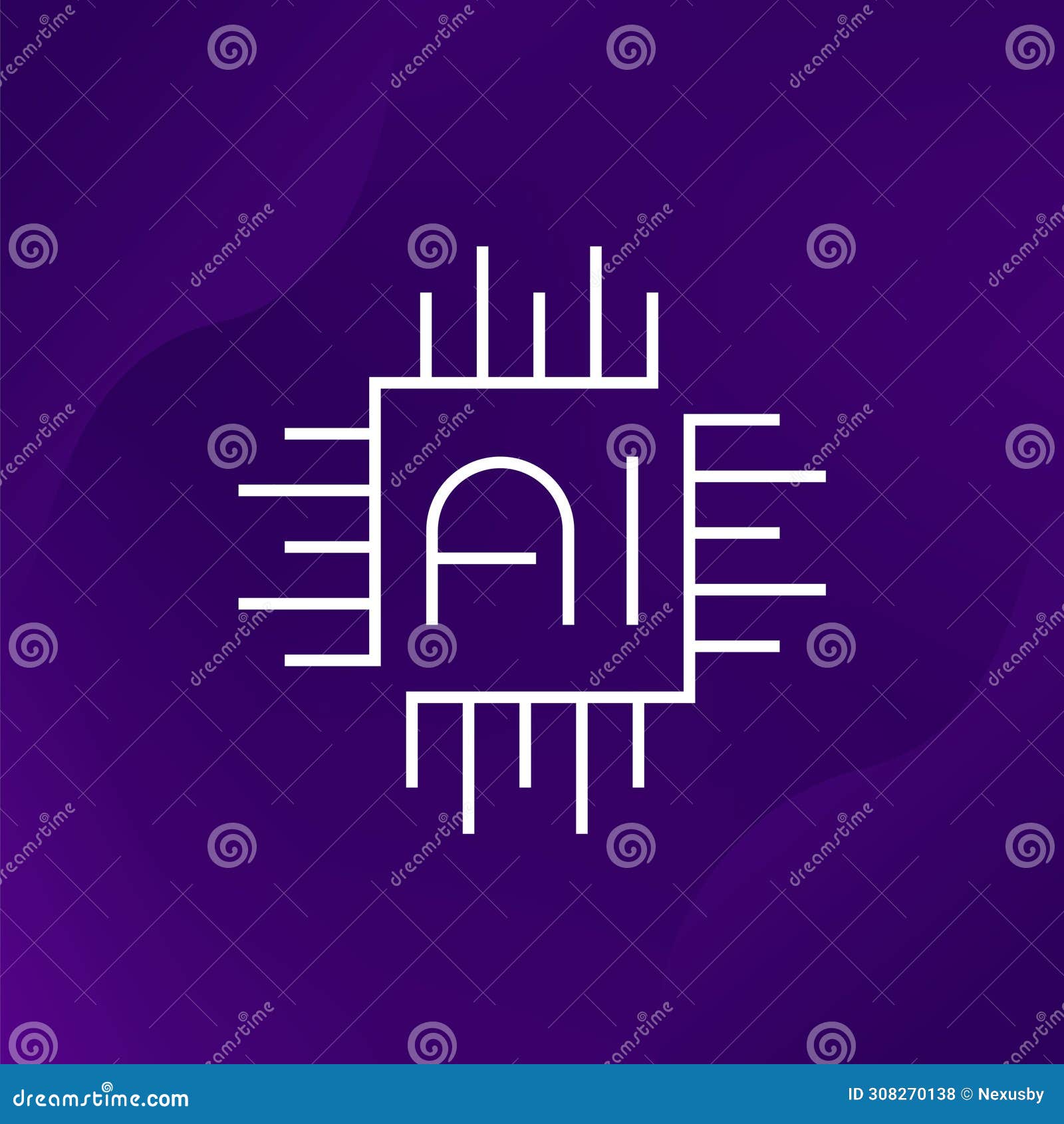 ai optimized hardware icon, line  