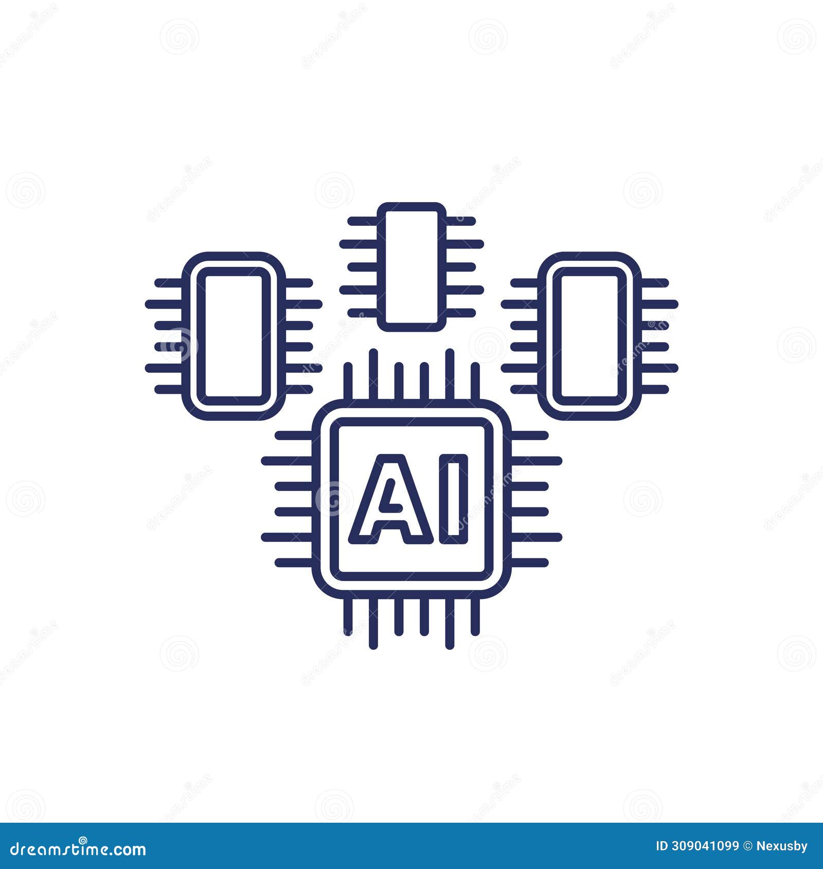 ai-optimized-hardware-line-icon-on-white-cartoon-vector-cartoondealer