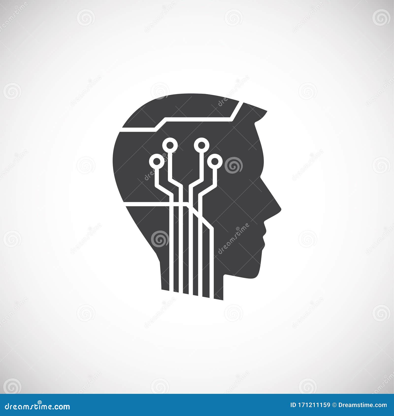 ai related icon on background for graphic and web . simple . internet concept  for website