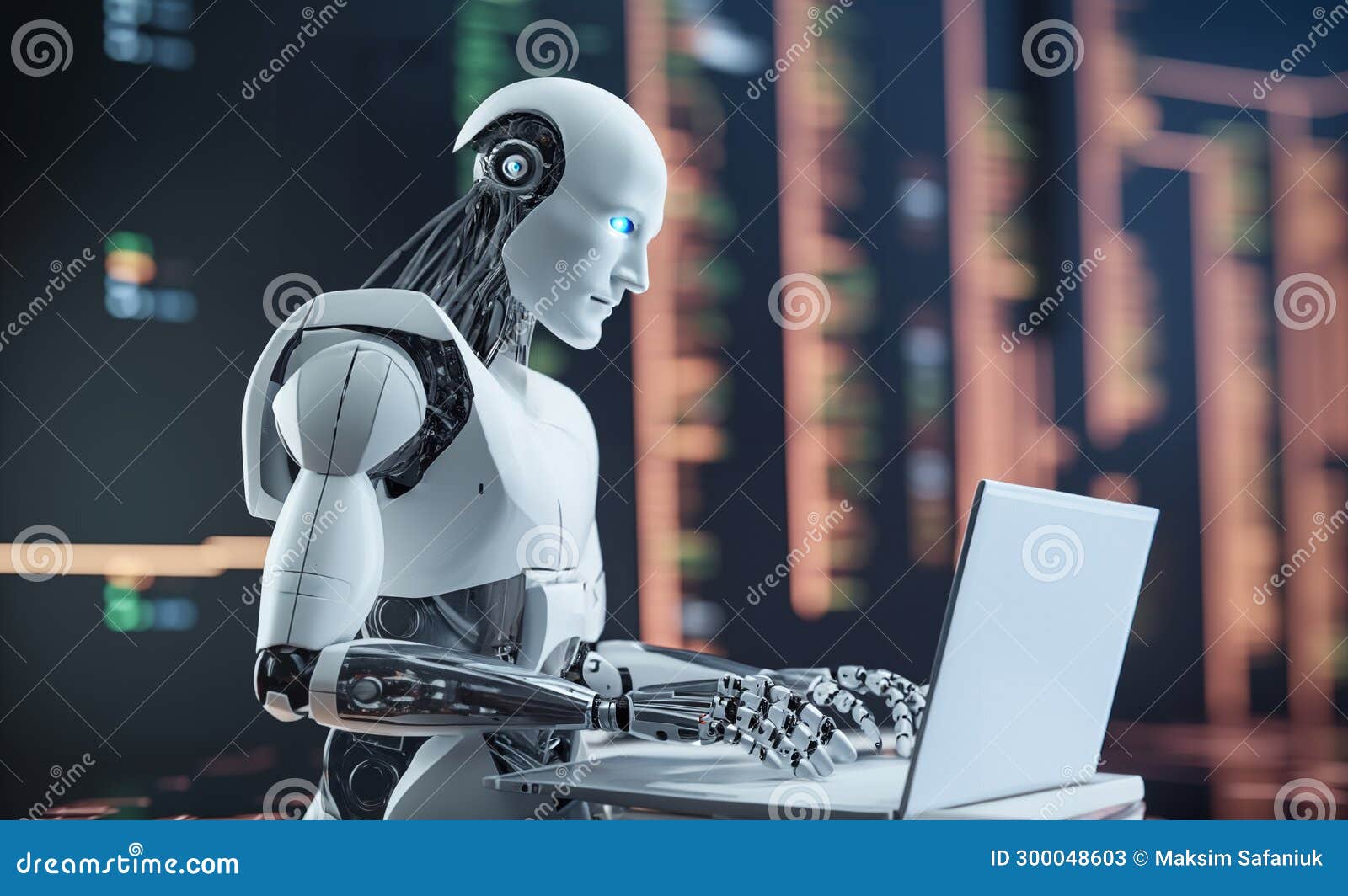 AI Trading. AI Robot on ChatGPT Generate Analytic Trading Chart Stock  Illustration - Illustration of algorithmic, cryptography: 300048603