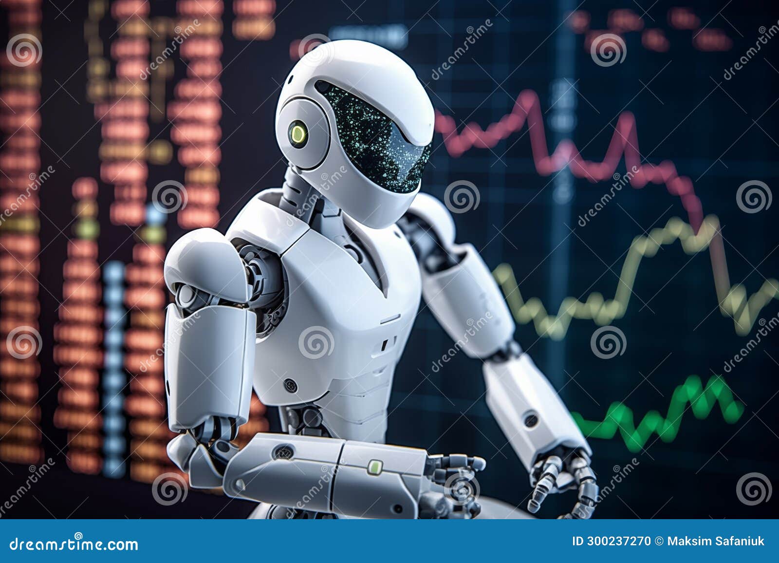 AI Trading. AI Robot on ChatGPT Generate Analytic Trading Chart Stock  Illustration - Illustration of payment, crypto: 300237270