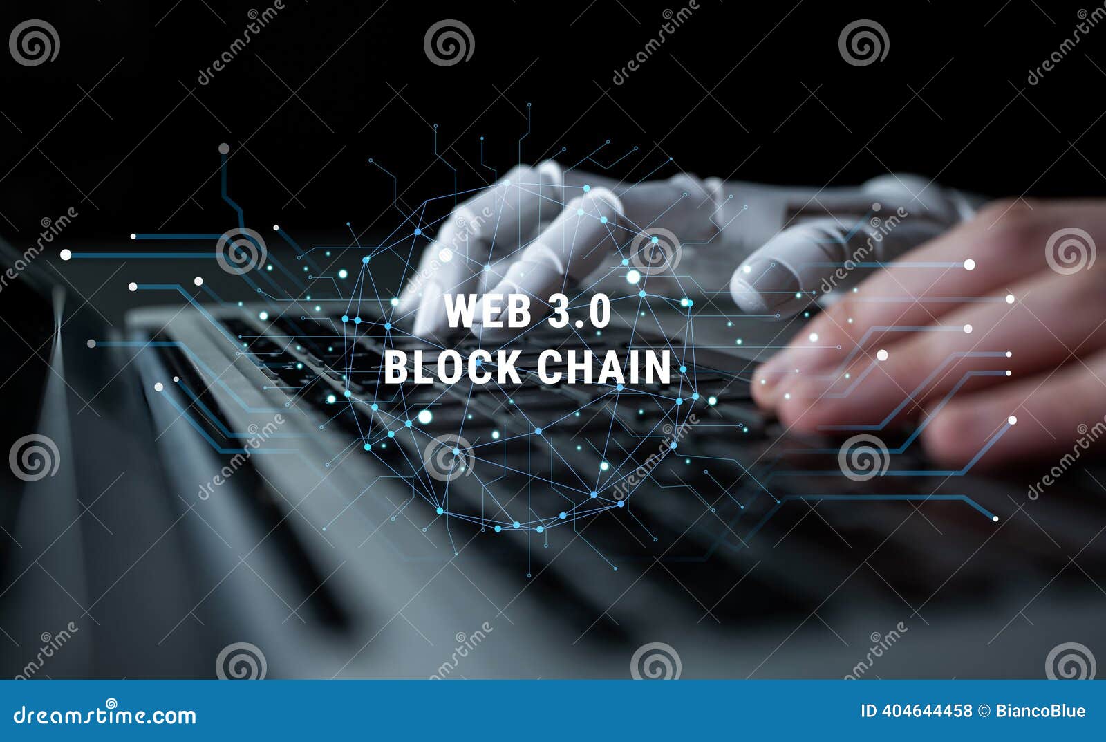 AI on the Web 3.0 Blockchain Technology Network Motif Stock Photo - Image  of chain, metaverse: 404644458