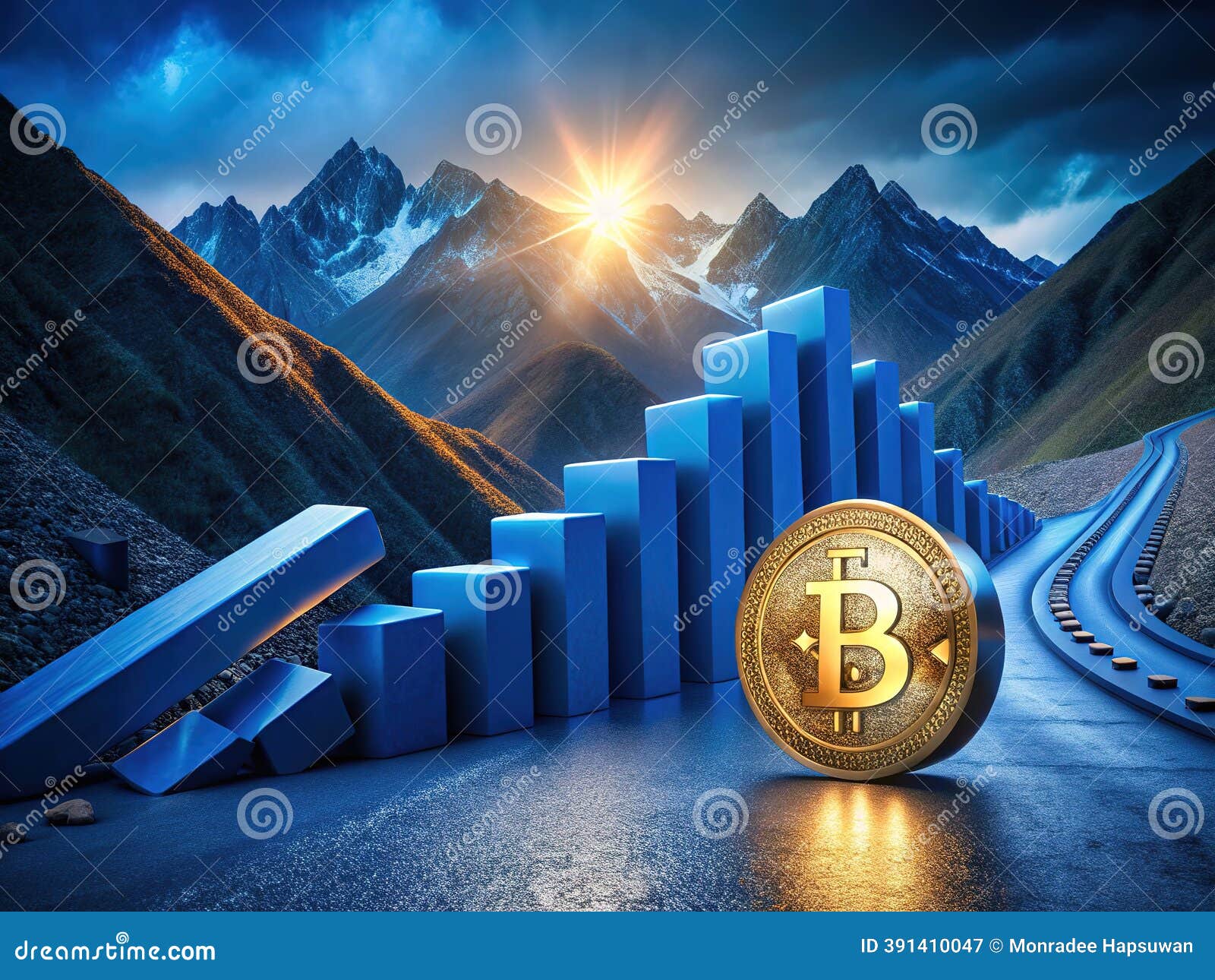 AIGenerated Cryptocurrency Crash a Breathtaking Visual of Bitcoins  Potential Impact on the Global Economy Featuring a Stock Illustration -  Illustration of business, falling: 391410047