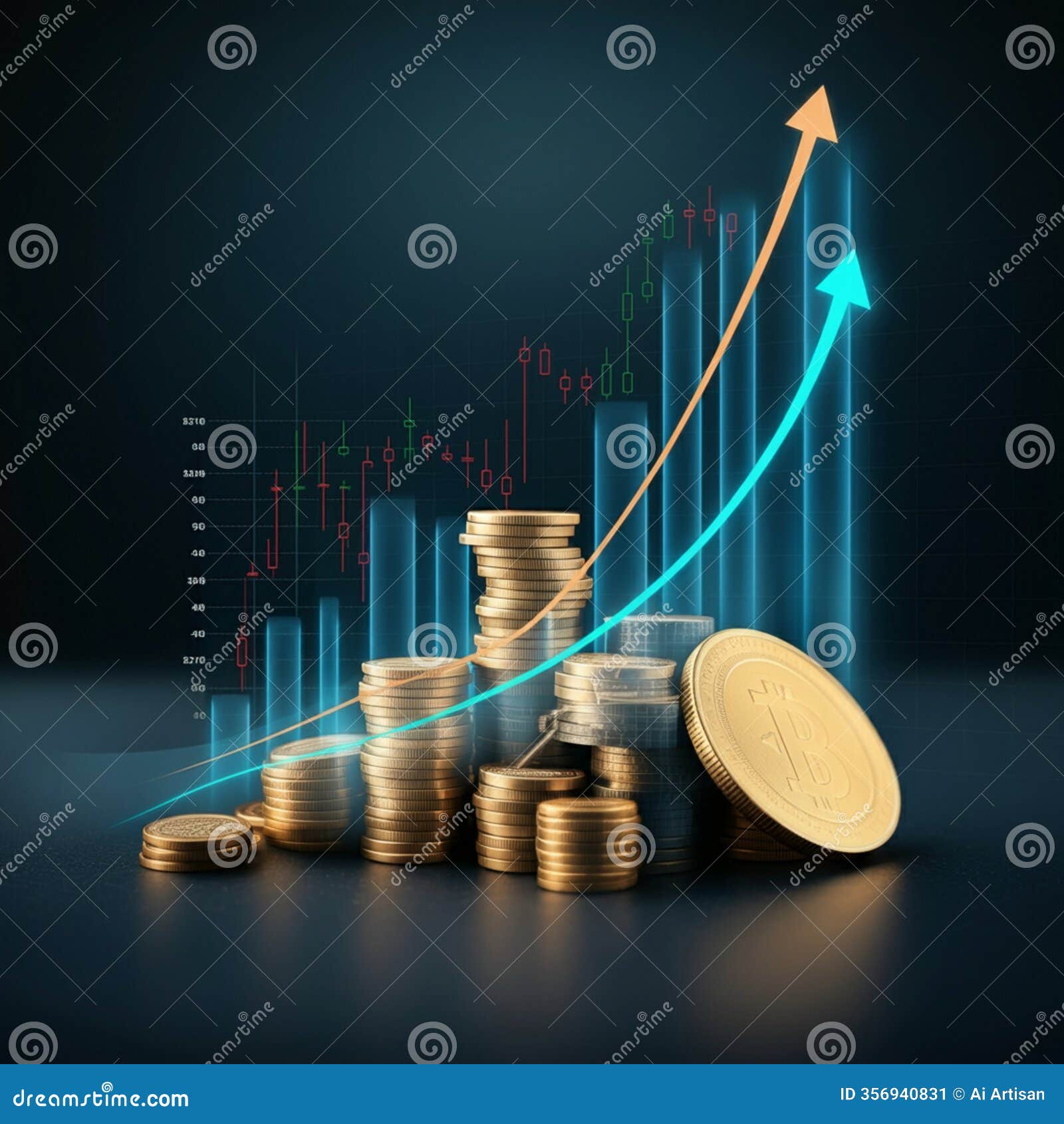 aigenerated success charts & growth visuals for business s