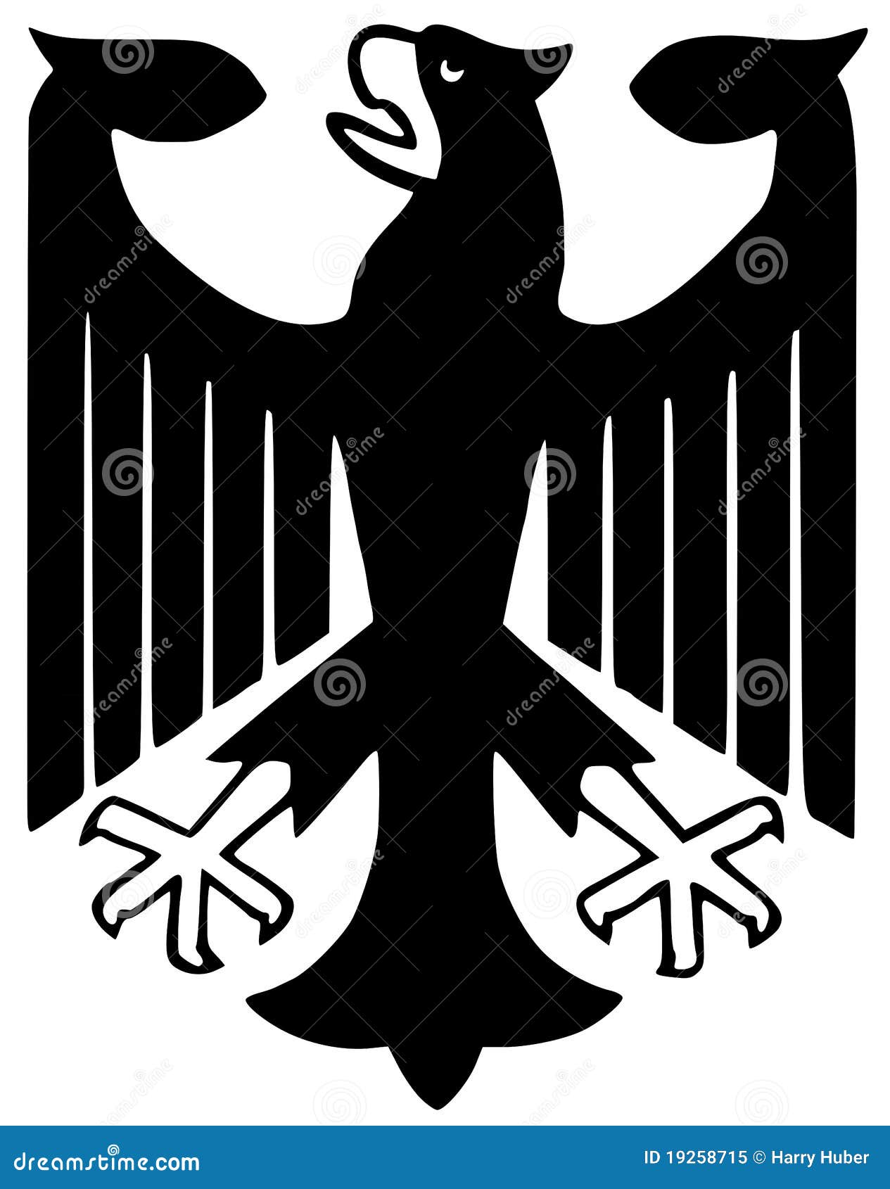 Patch Brodé Allemagne Noir à Repasser | Écusson Aigle Fédéral Pour Veste, Sac Ou Casquette