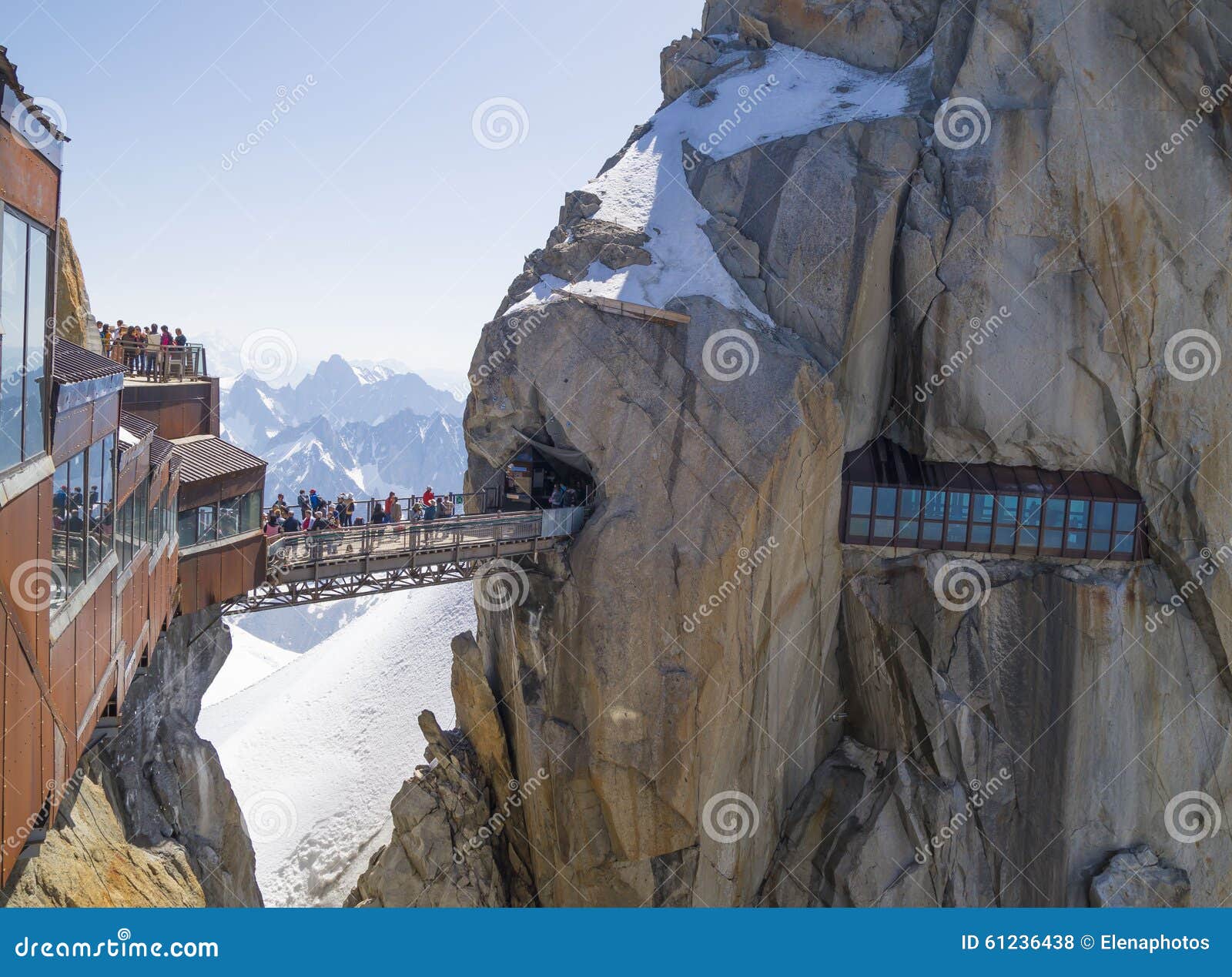 Aiguille Du Midi (3,842 M) Bridge, French Alps Editorial Image ...